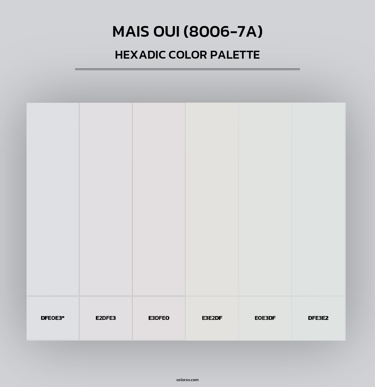 Mais Oui (8006-7A) - Hexadic Color Palette