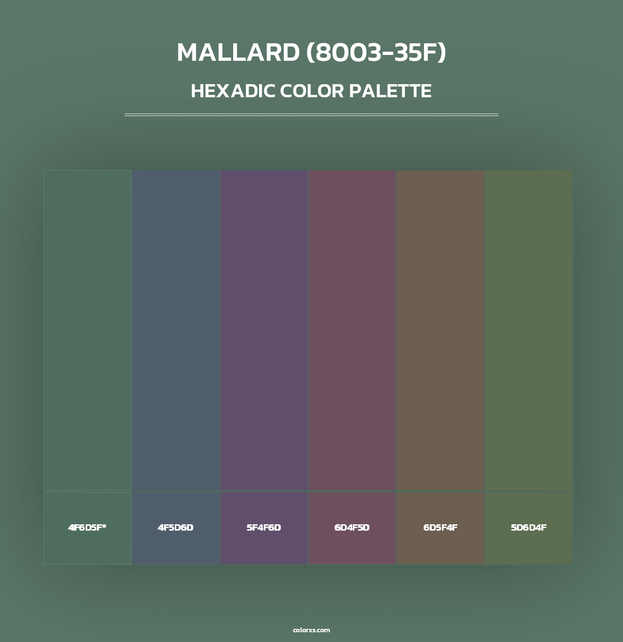 Mallard (8003-35F) - Hexadic Color Palette