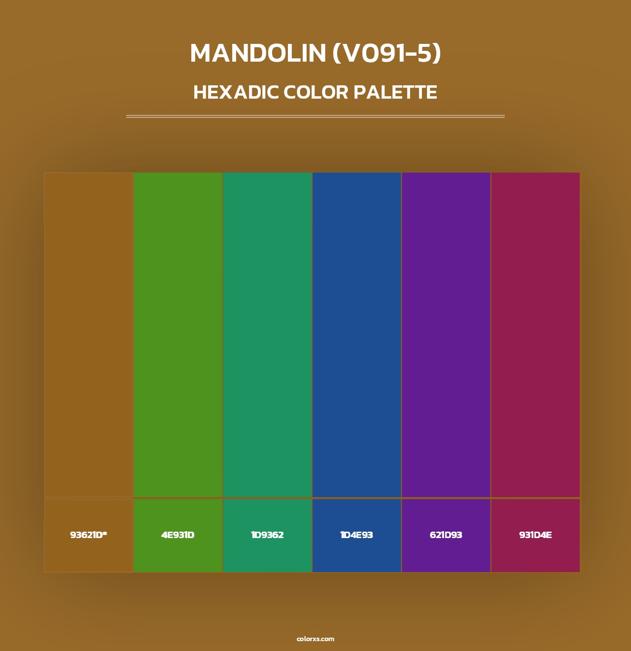 Mandolin (V091-5) - Hexadic Color Palette