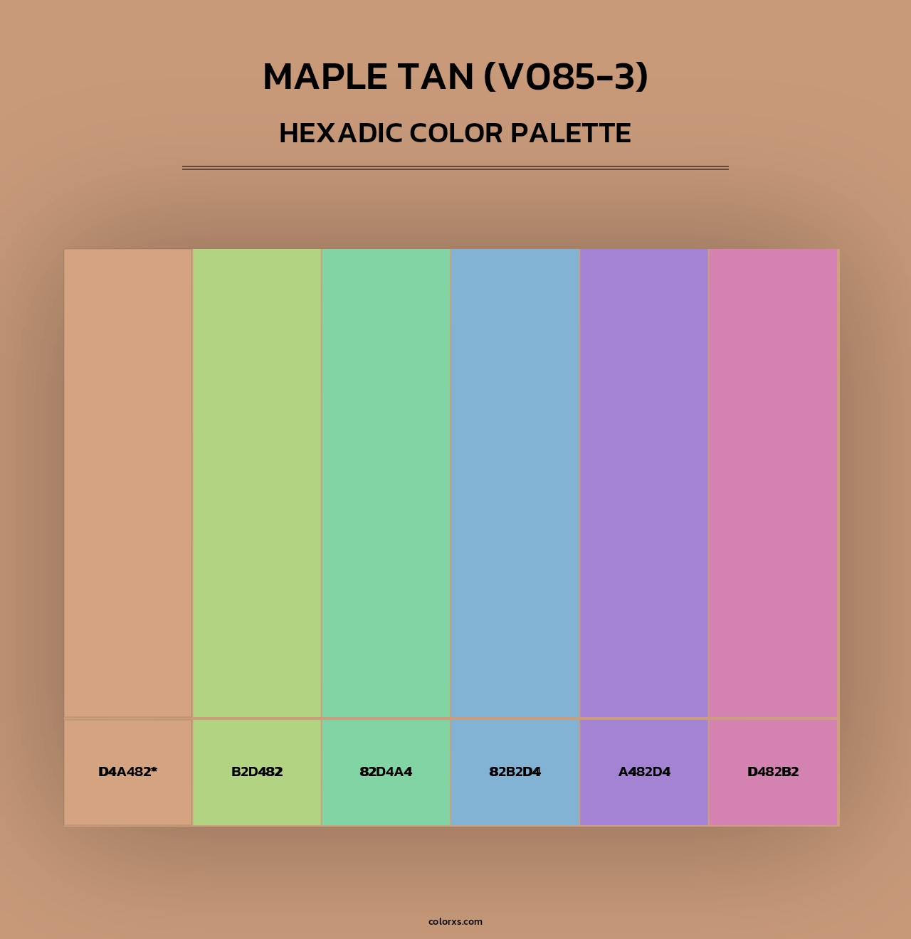 Maple Tan (V085-3) - Hexadic Color Palette
