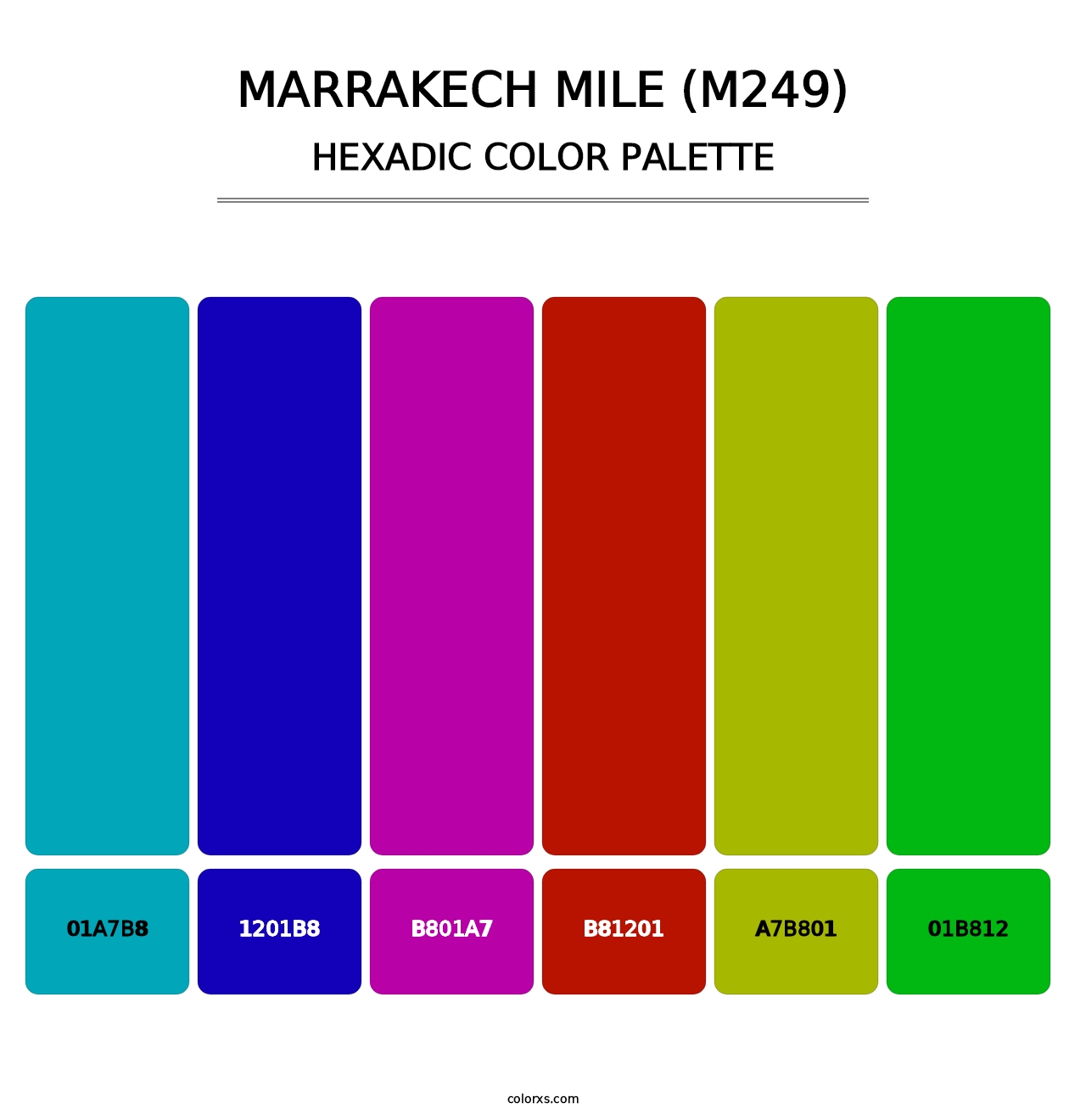 Marrakech Mile (M249) - Hexadic Color Palette