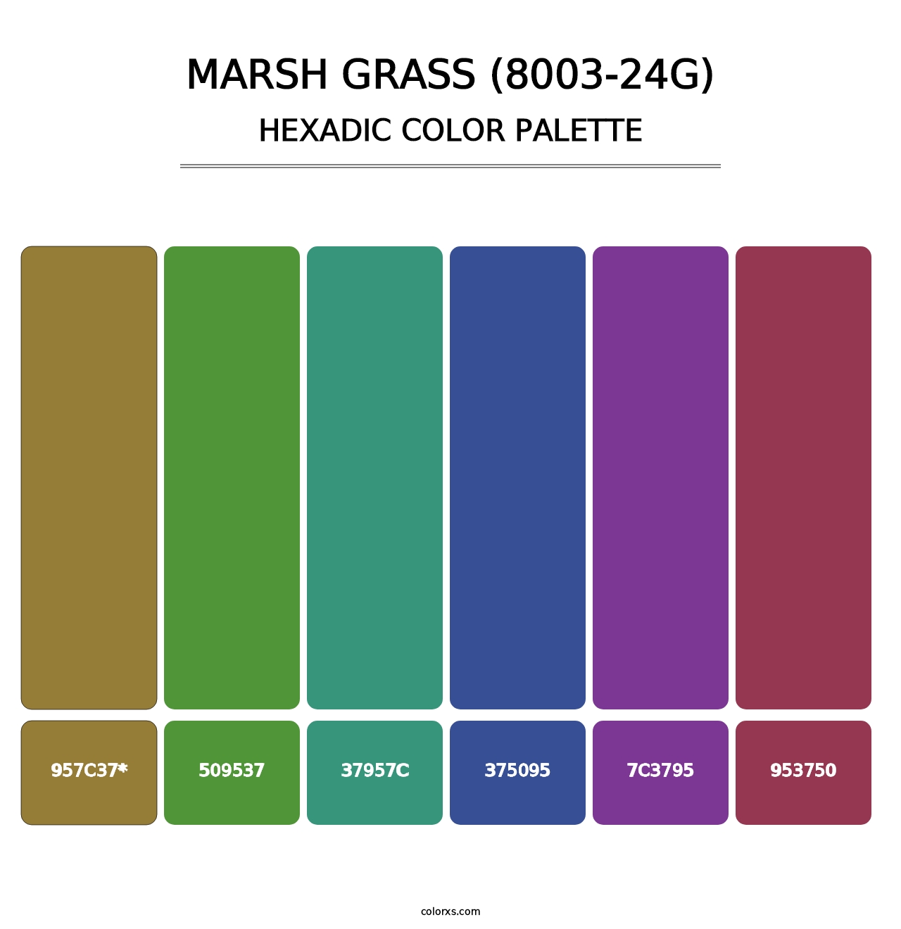 Marsh Grass (8003-24G) - Hexadic Color Palette