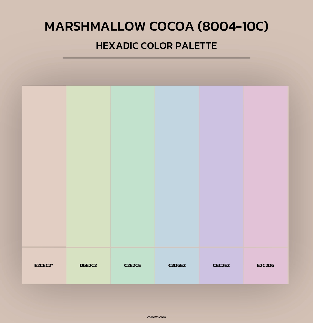 Marshmallow Cocoa (8004-10C) - Hexadic Color Palette