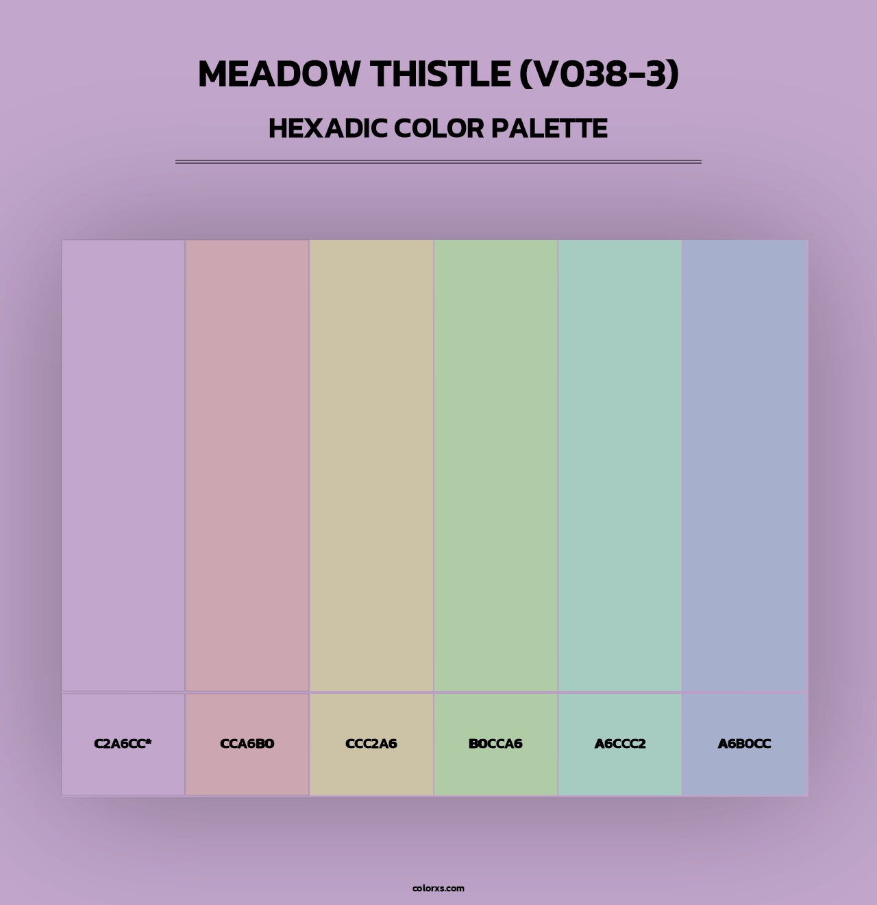Meadow Thistle (V038-3) - Hexadic Color Palette