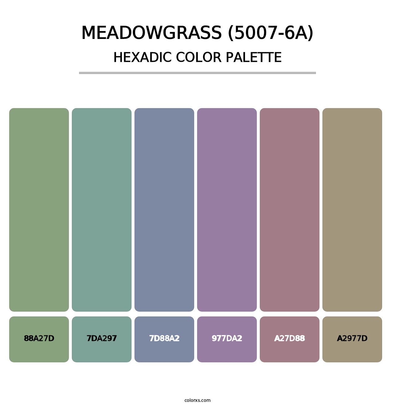 Meadowgrass (5007-6A) - Hexadic Color Palette
