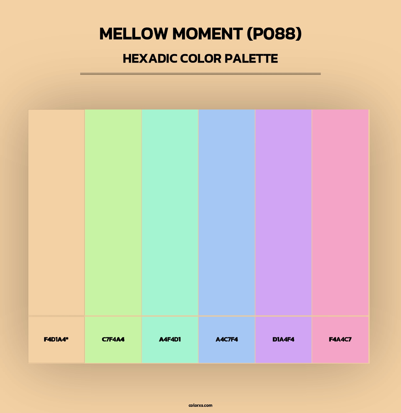 Mellow Moment (P088) - Hexadic Color Palette