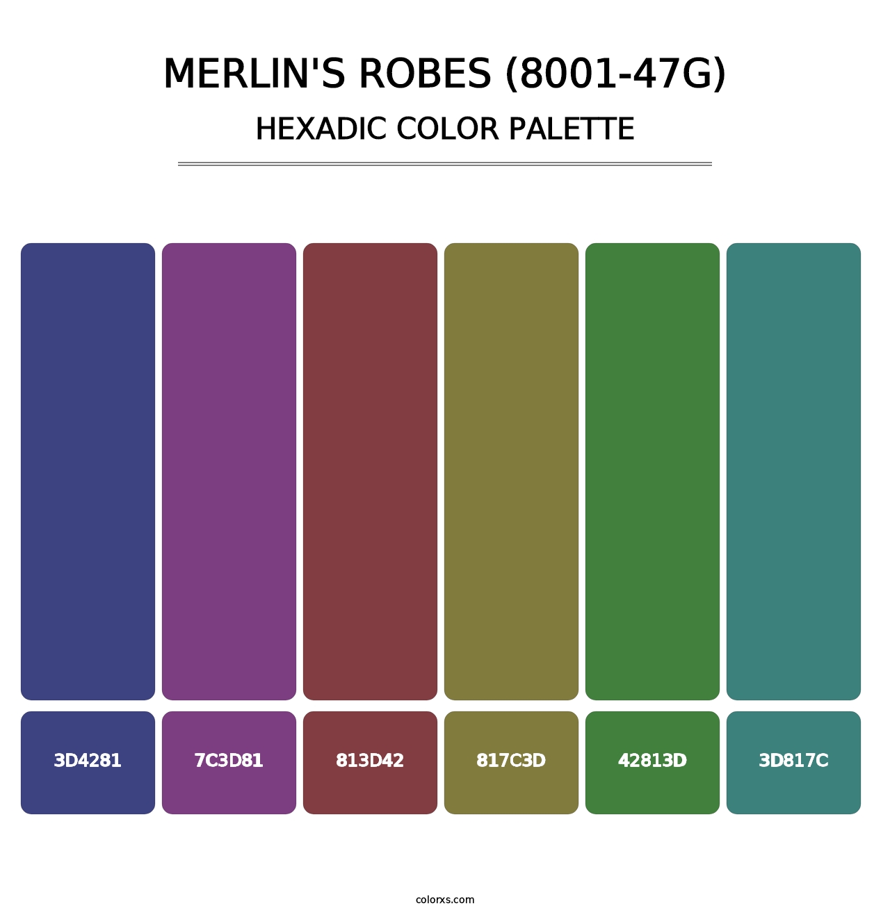 Merlin's Robes (8001-47G) - Hexadic Color Palette