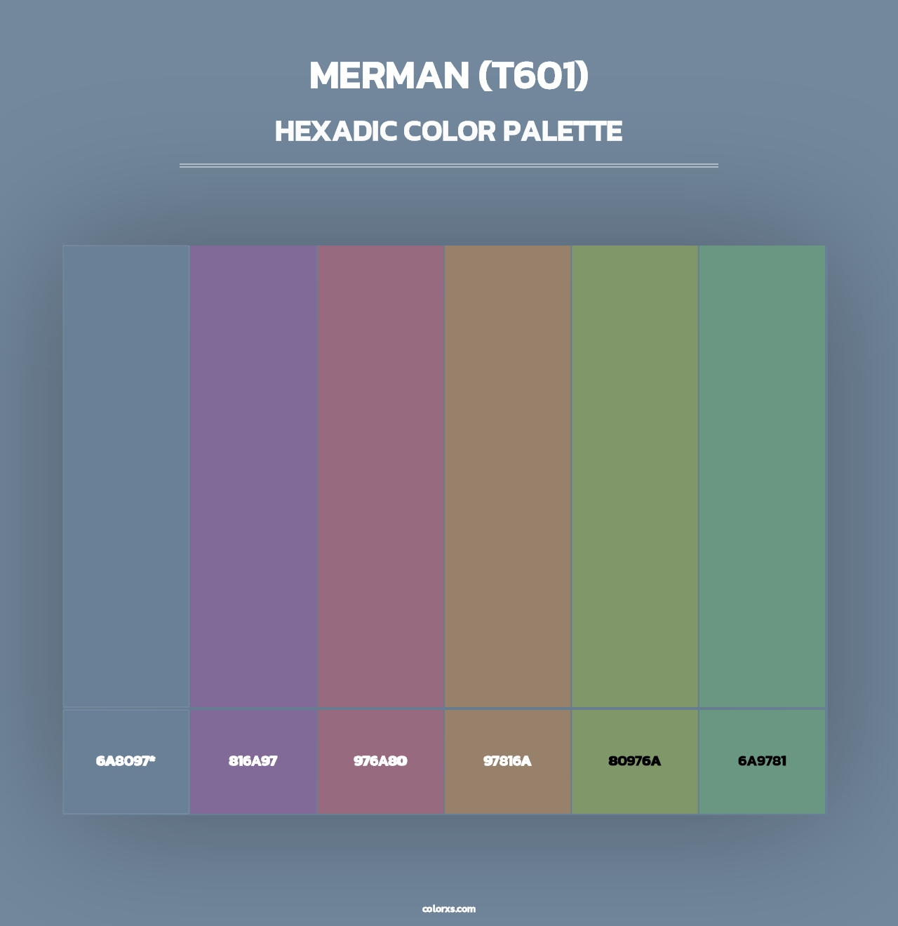 Merman (T601) - Hexadic Color Palette
