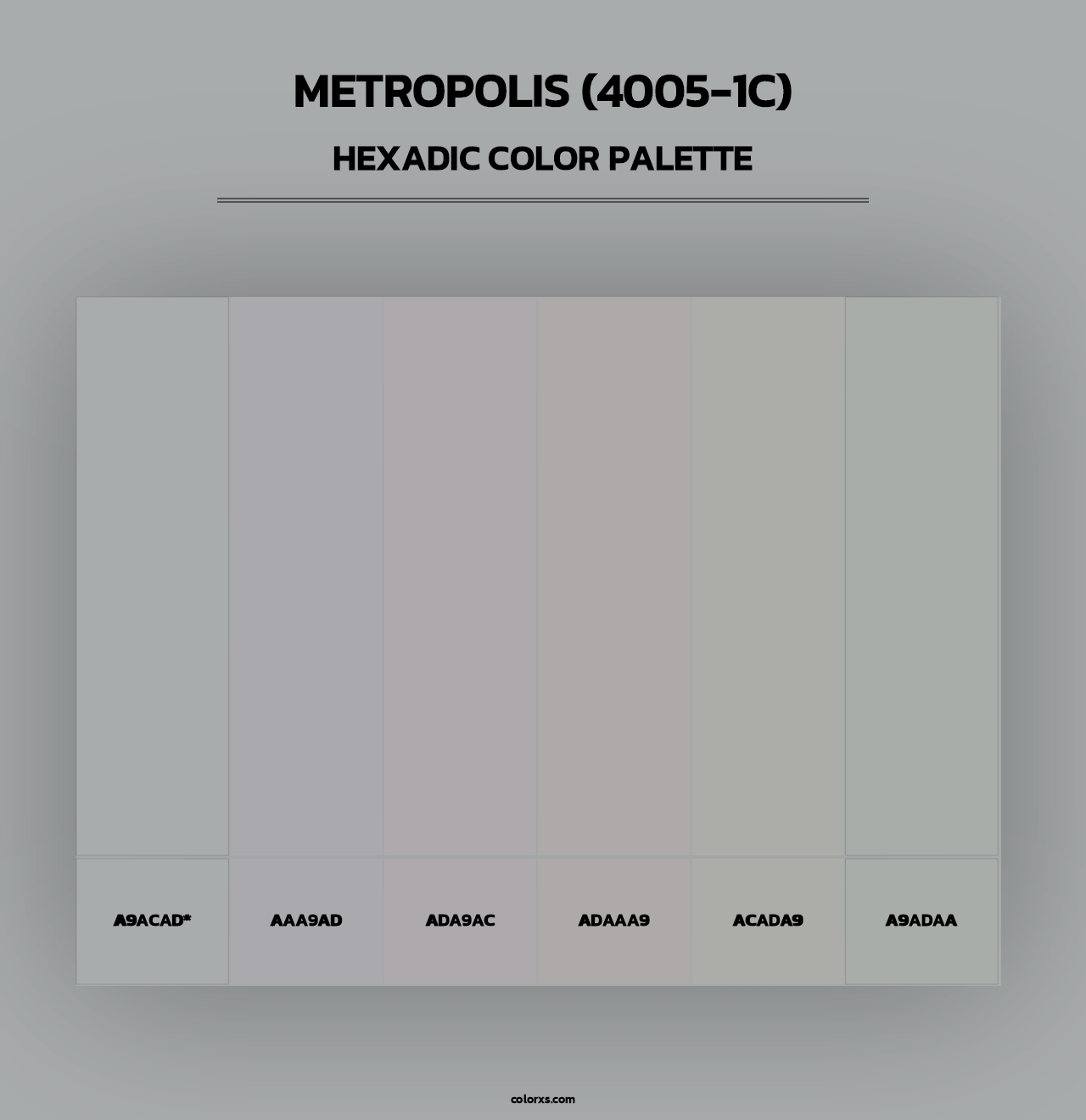 Metropolis (4005-1C) - Hexadic Color Palette
