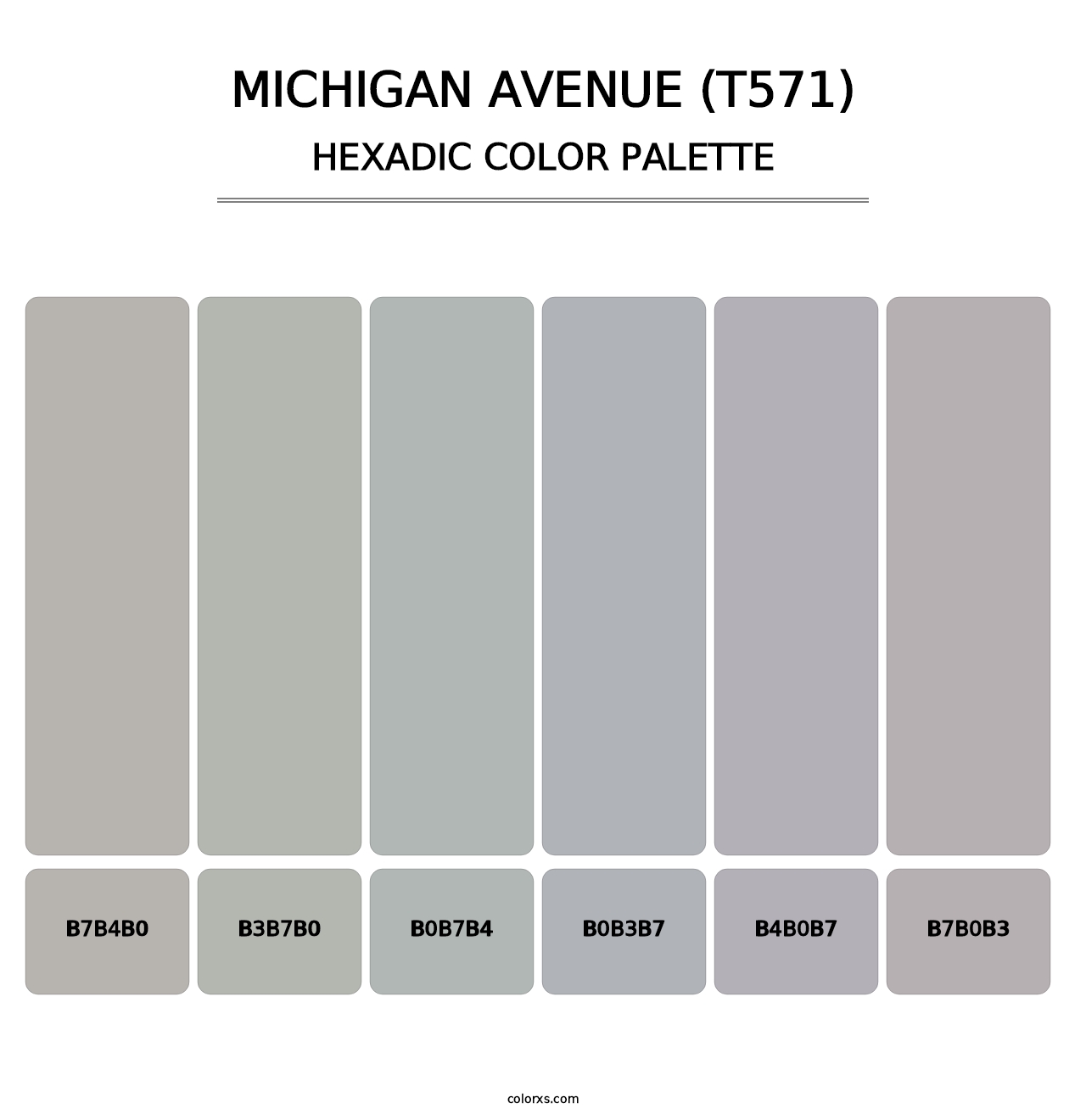 Michigan Avenue (T571) - Hexadic Color Palette
