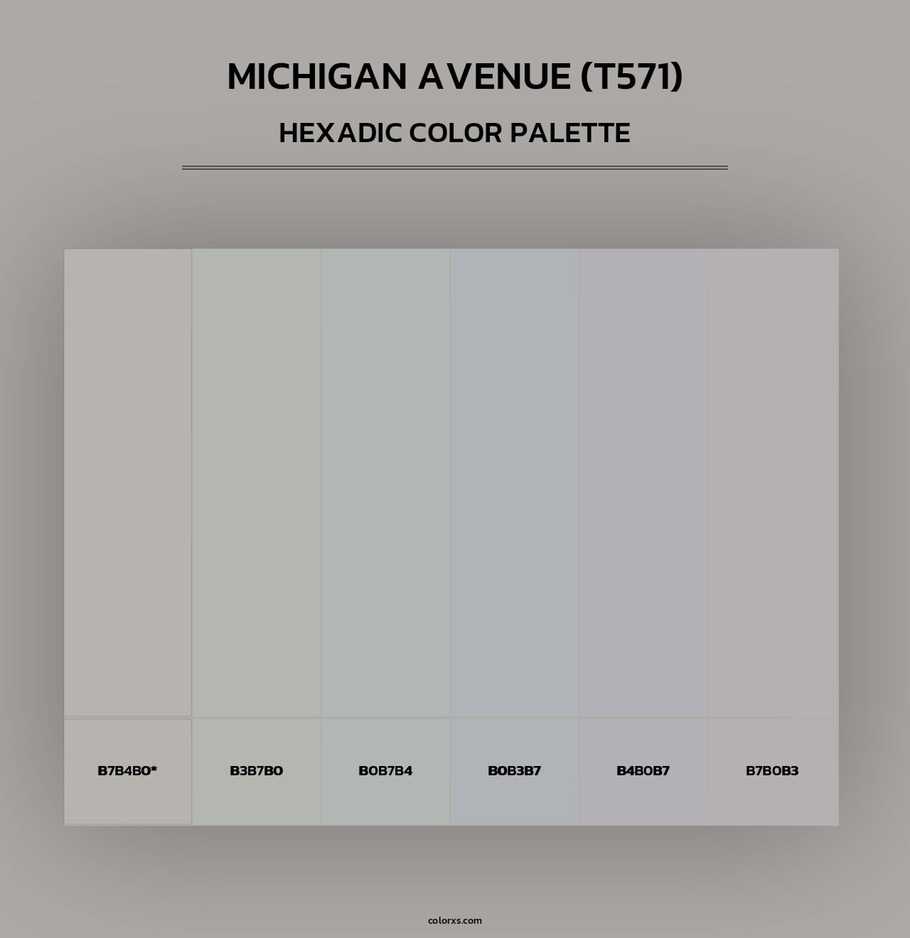 Michigan Avenue (T571) - Hexadic Color Palette