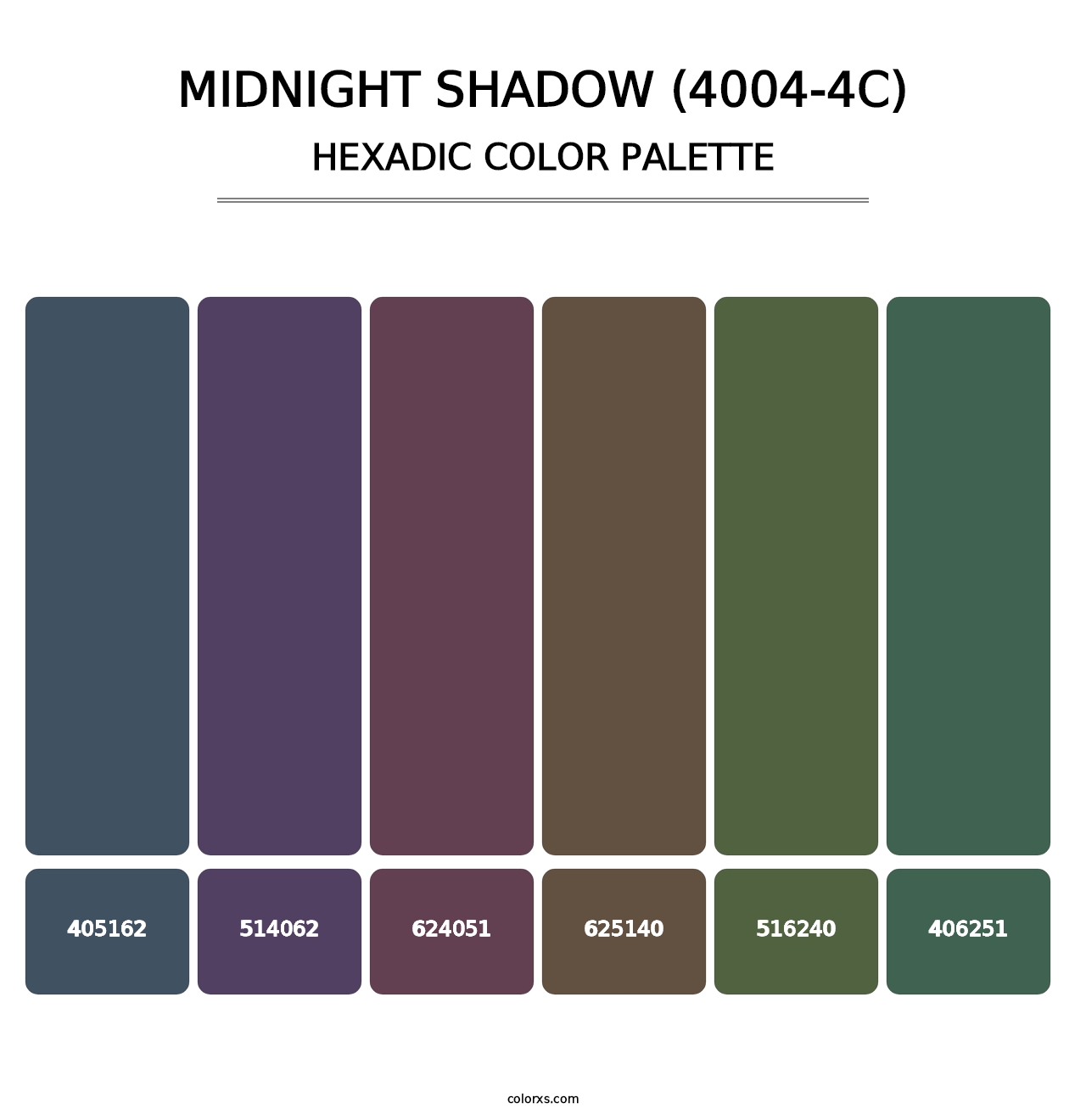 Midnight Shadow (4004-4C) - Hexadic Color Palette