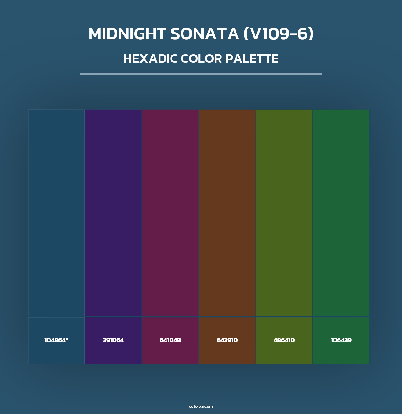 Midnight Sonata (V109-6) - Hexadic Color Palette