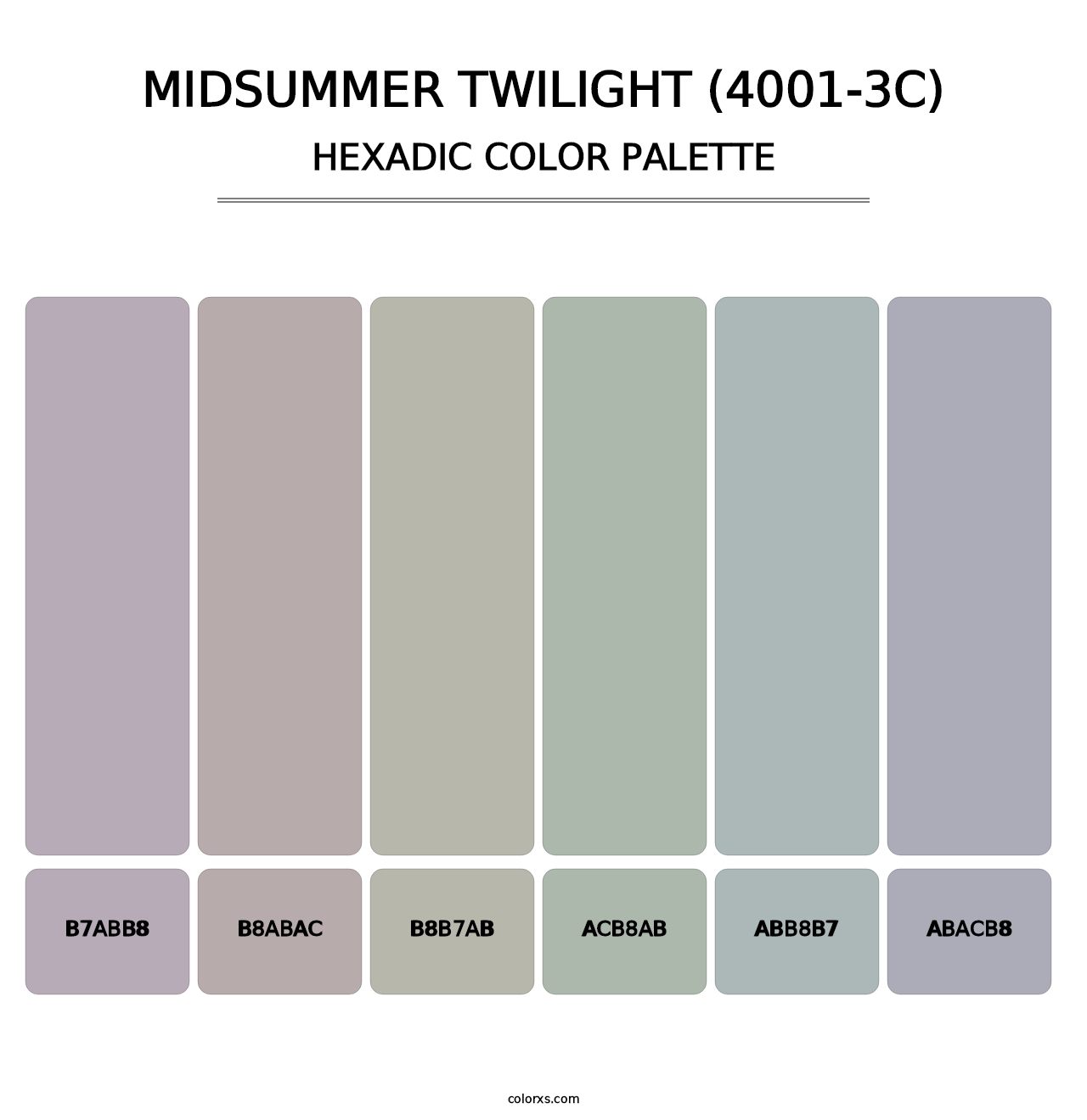 Midsummer Twilight (4001-3C) - Hexadic Color Palette