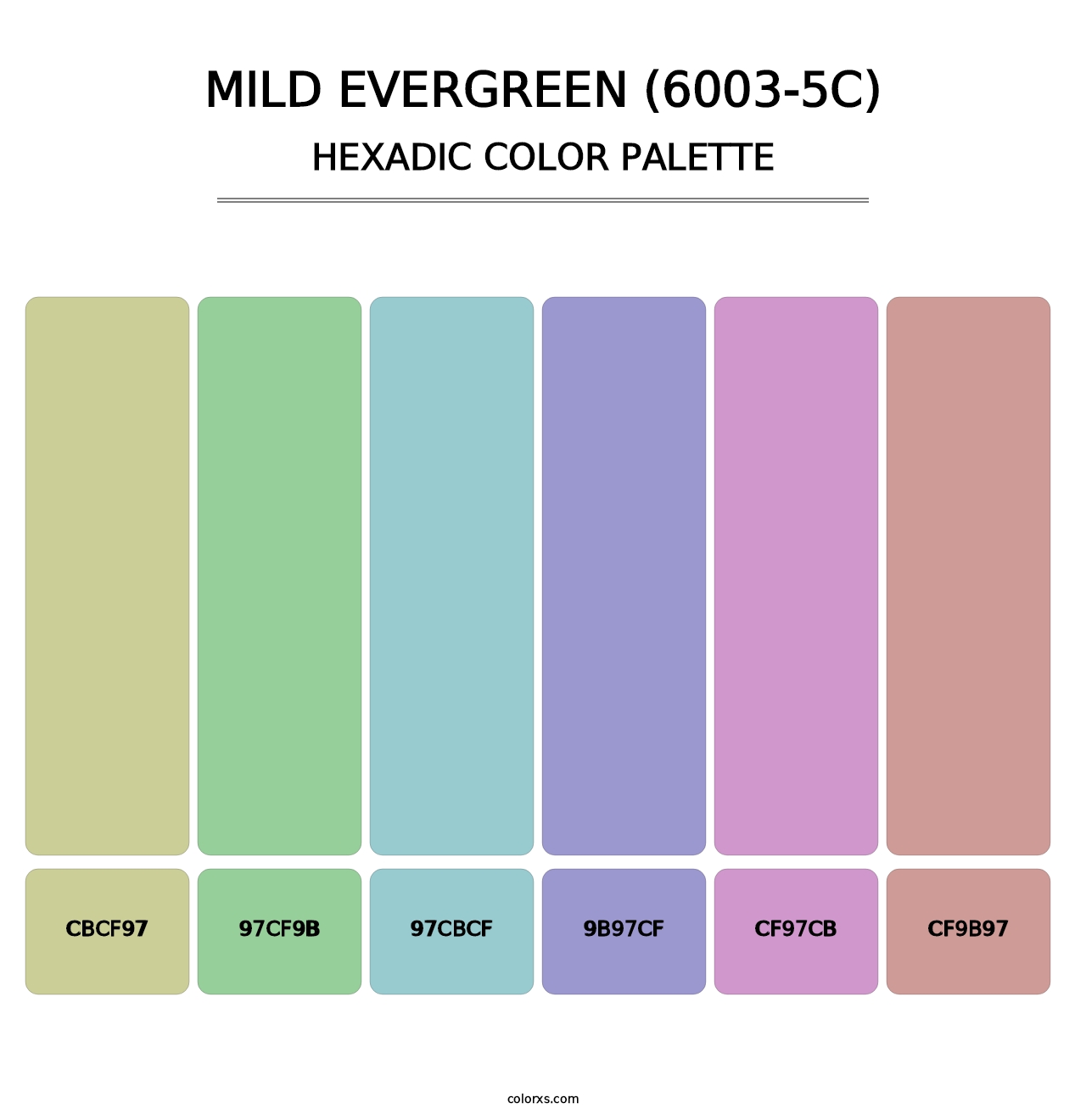 Mild Evergreen (6003-5C) - Hexadic Color Palette