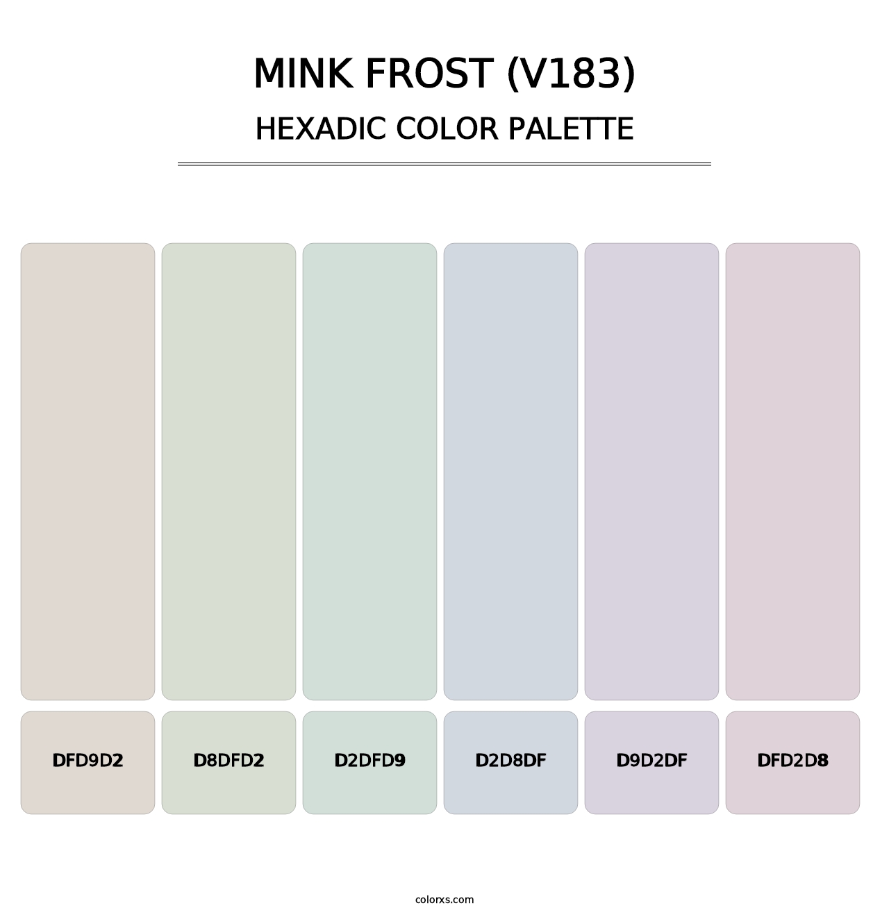 Mink Frost (V183) - Hexadic Color Palette