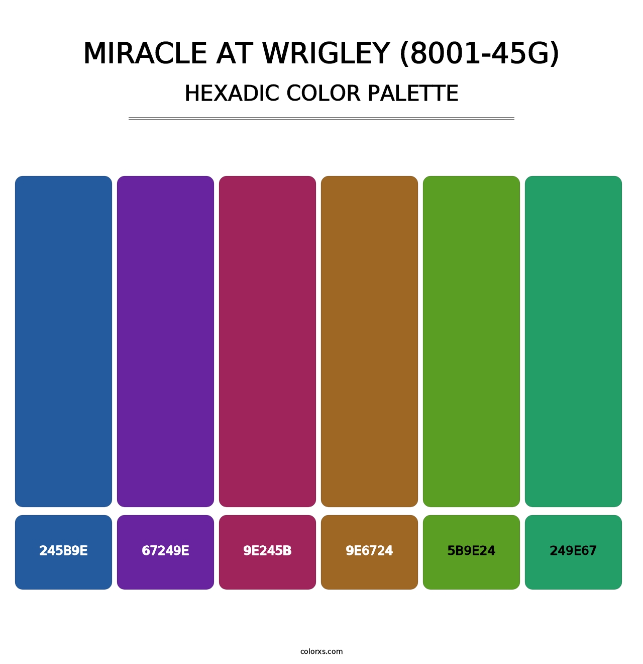 Miracle at Wrigley (8001-45G) - Hexadic Color Palette