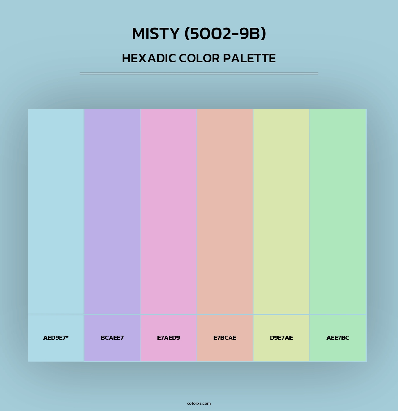 Misty (5002-9B) - Hexadic Color Palette