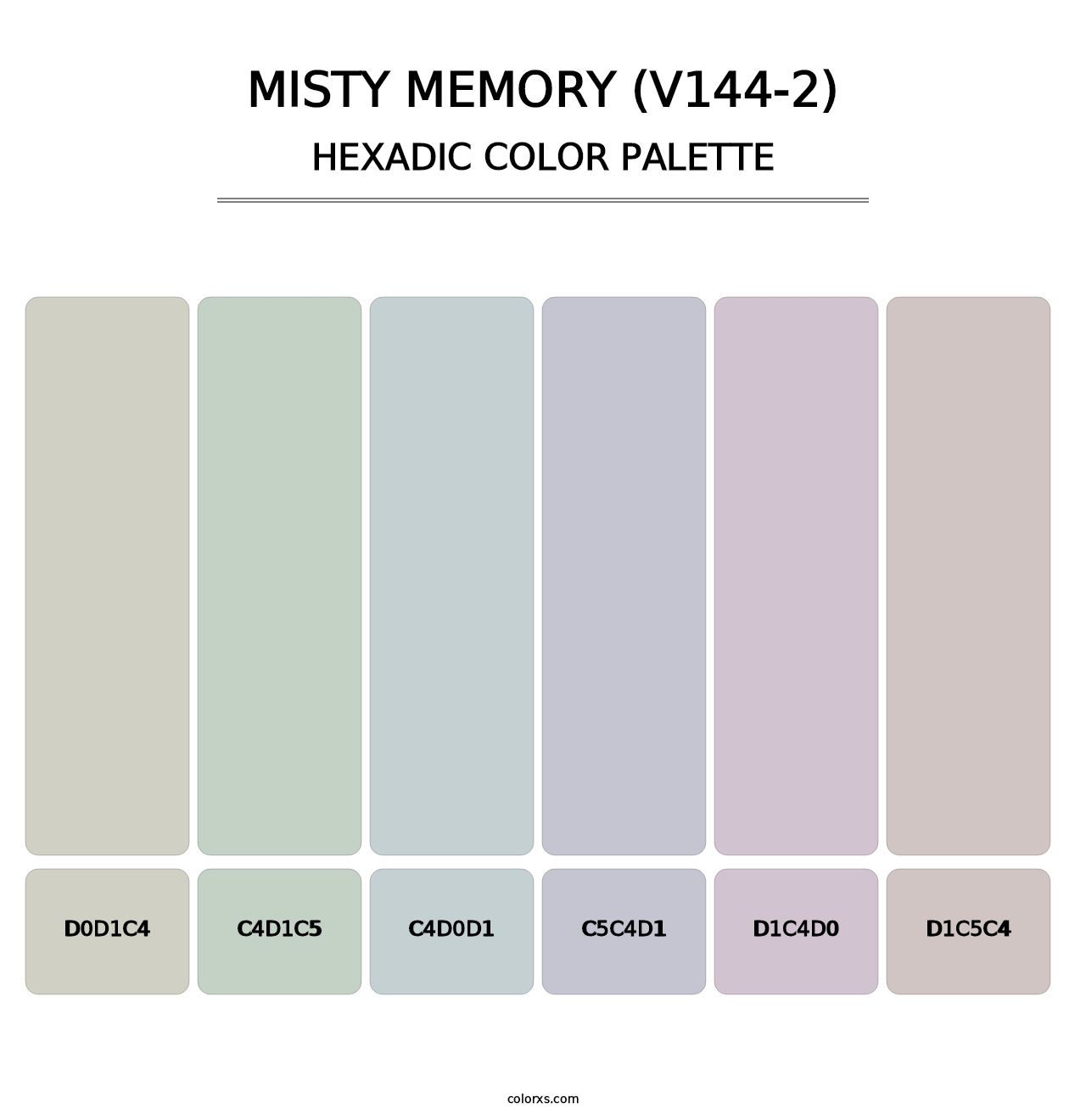 Misty Memory (V144-2) - Hexadic Color Palette