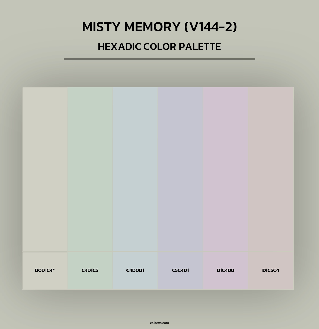 Misty Memory (V144-2) - Hexadic Color Palette