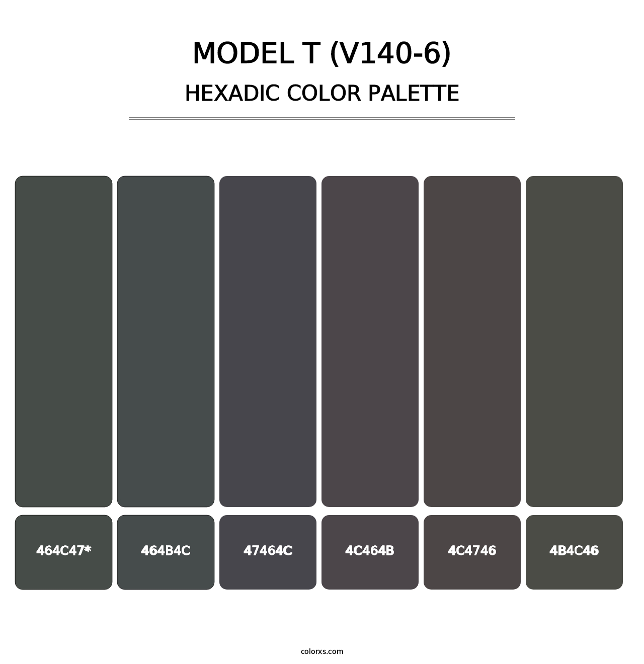 Model T (V140-6) - Hexadic Color Palette