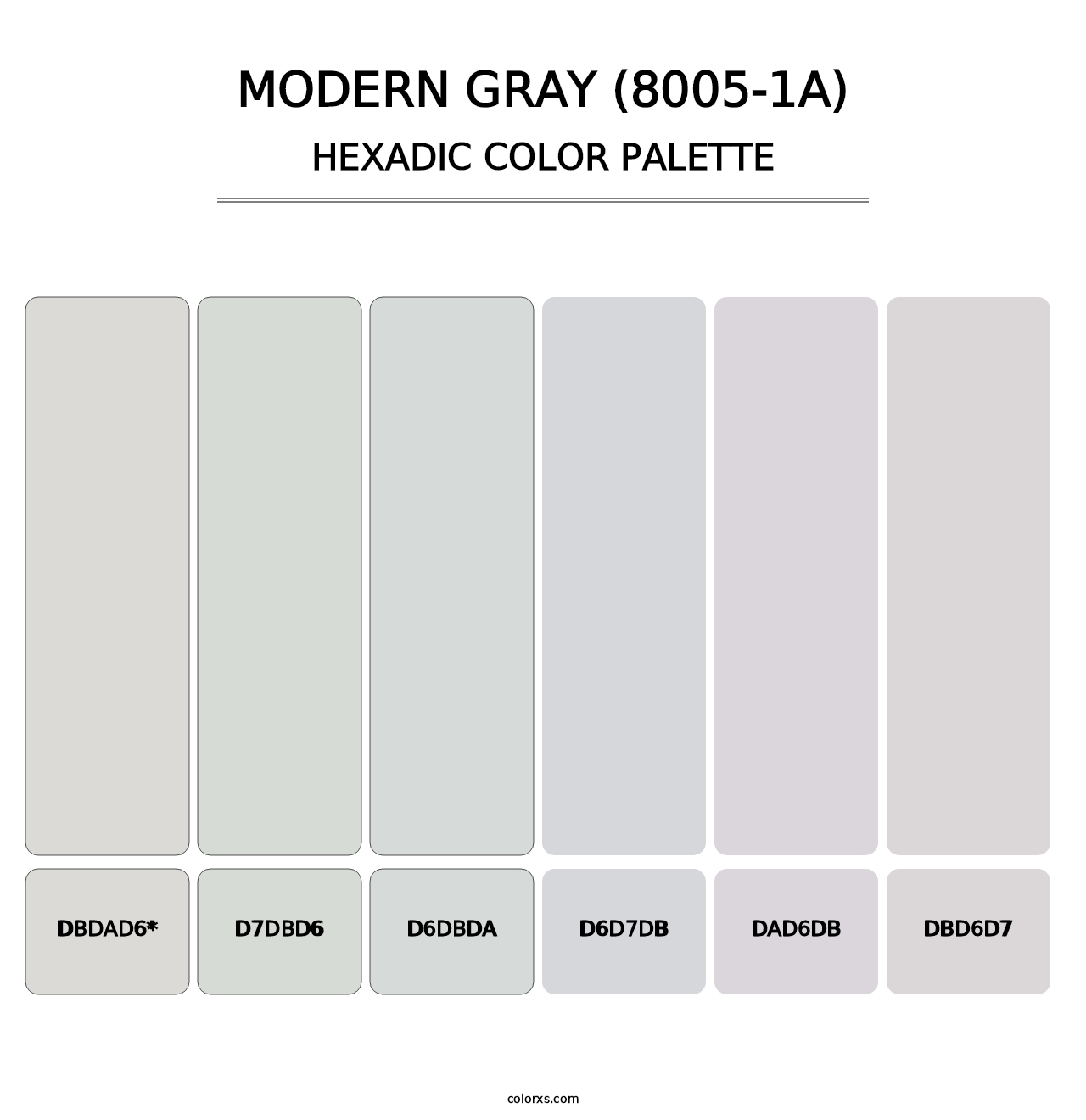 Modern Gray (8005-1A) - Hexadic Color Palette
