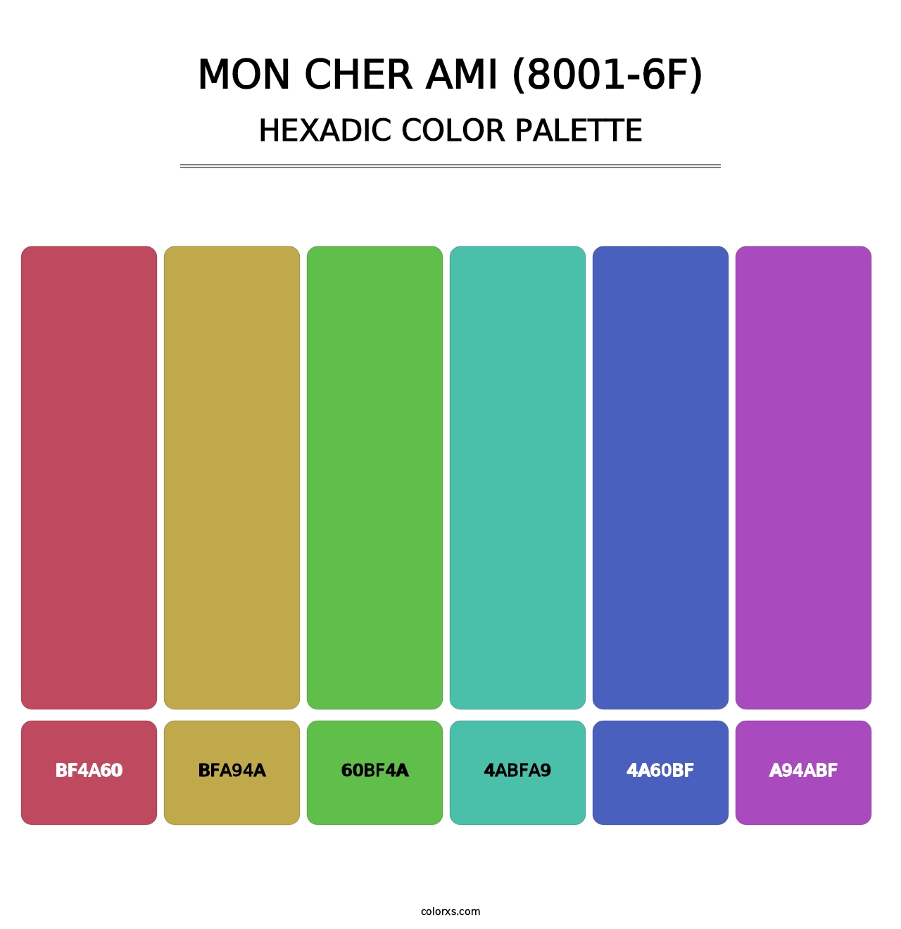 Mon Cher Ami (8001-6F) - Hexadic Color Palette