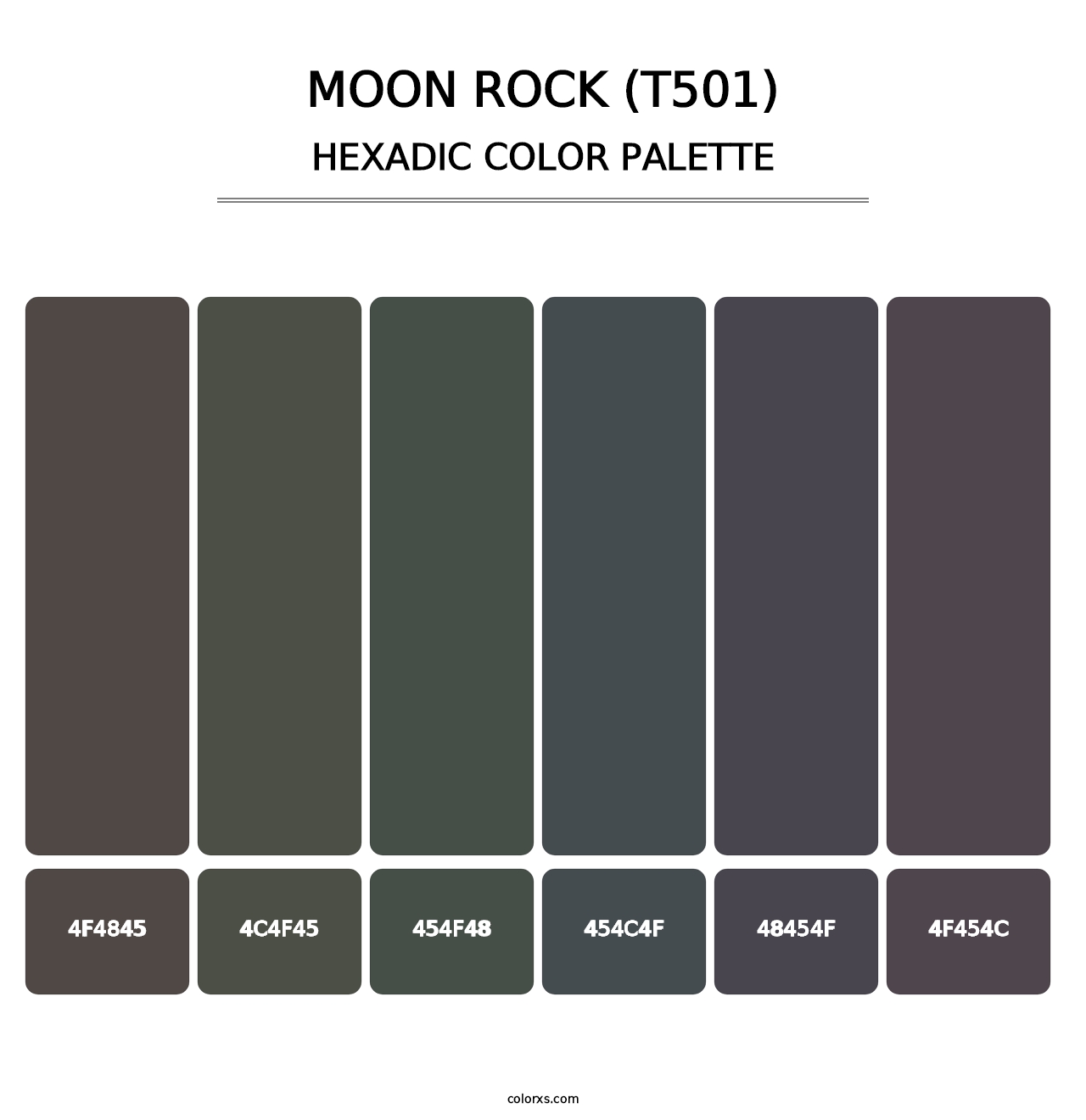 Moon Rock (T501) - Hexadic Color Palette