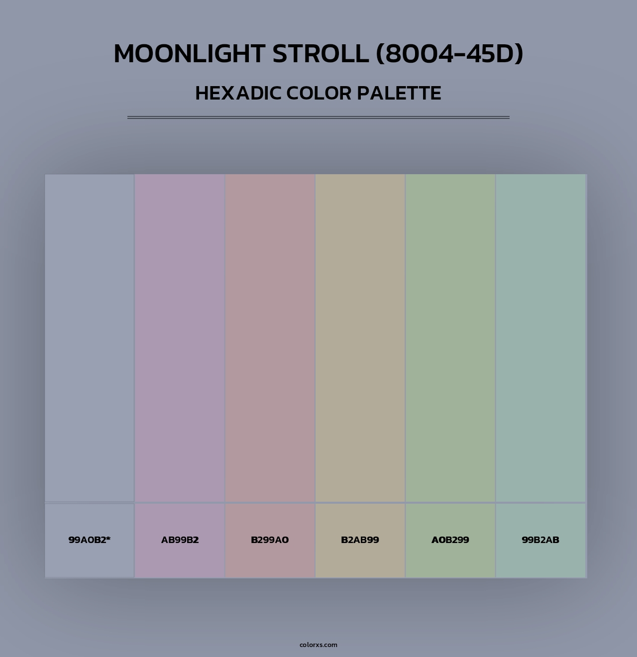 Moonlight Stroll (8004-45D) - Hexadic Color Palette