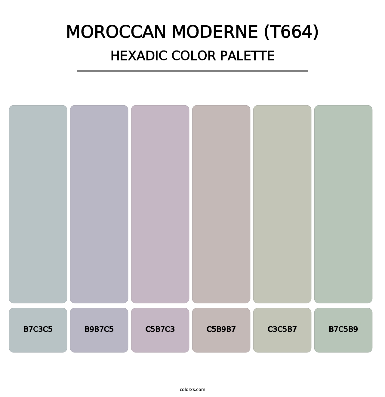 Moroccan Moderne (T664) - Hexadic Color Palette