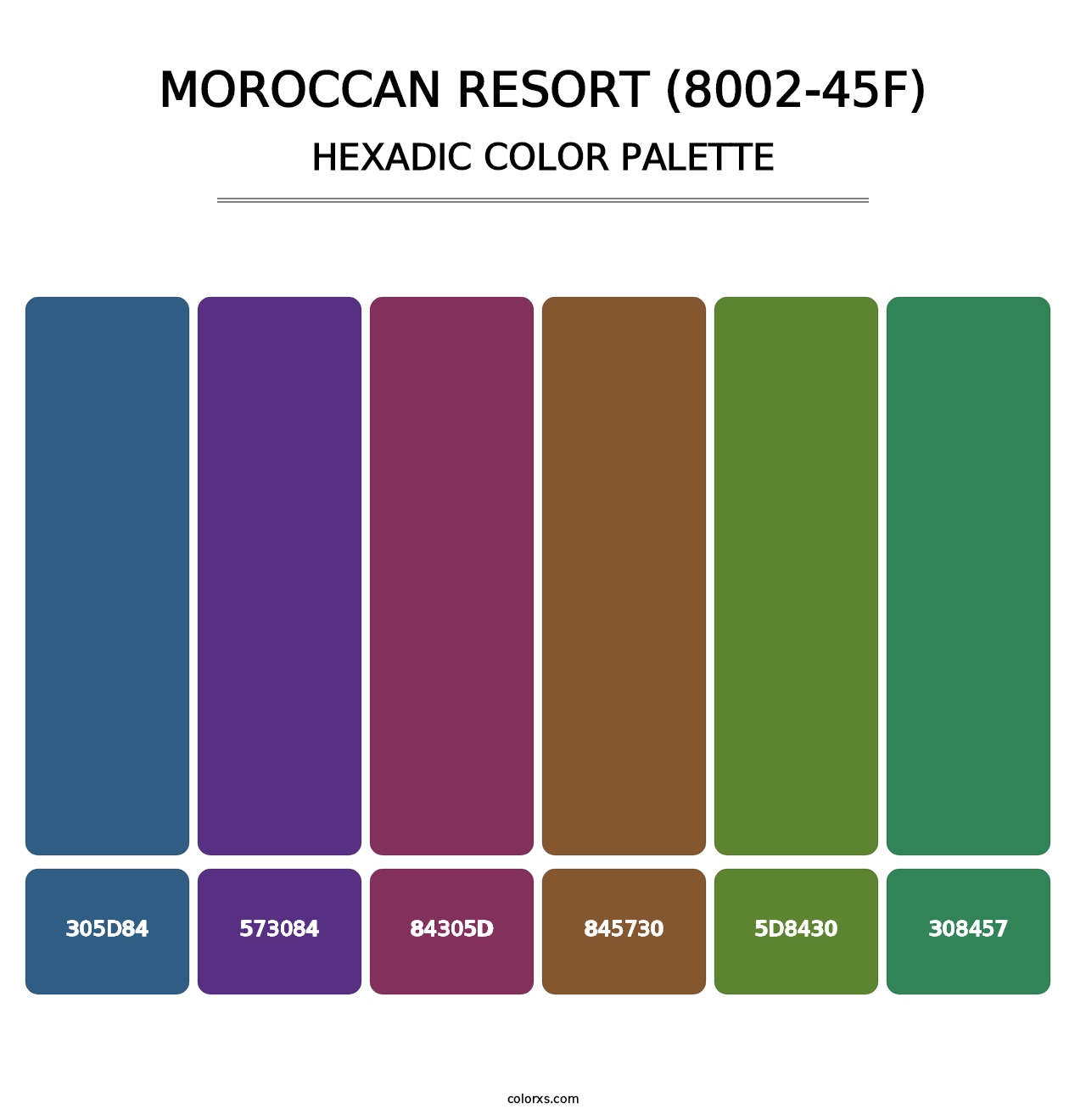 Moroccan Resort (8002-45F) - Hexadic Color Palette