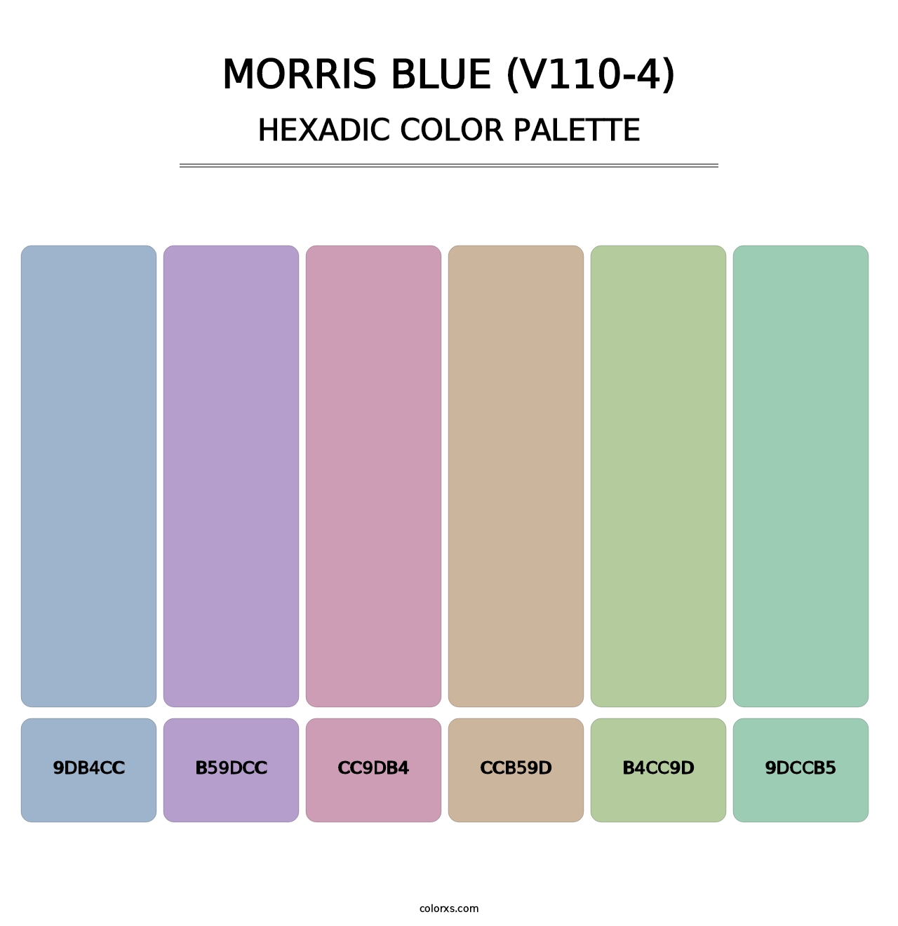 Morris Blue (V110-4) - Hexadic Color Palette