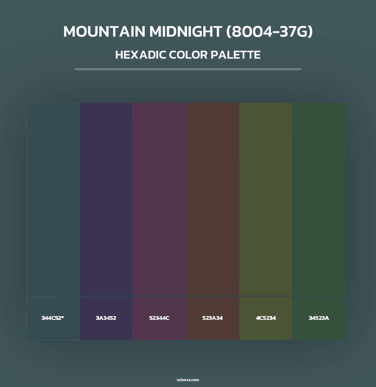 Mountain Midnight (8004-37G) - Hexadic Color Palette