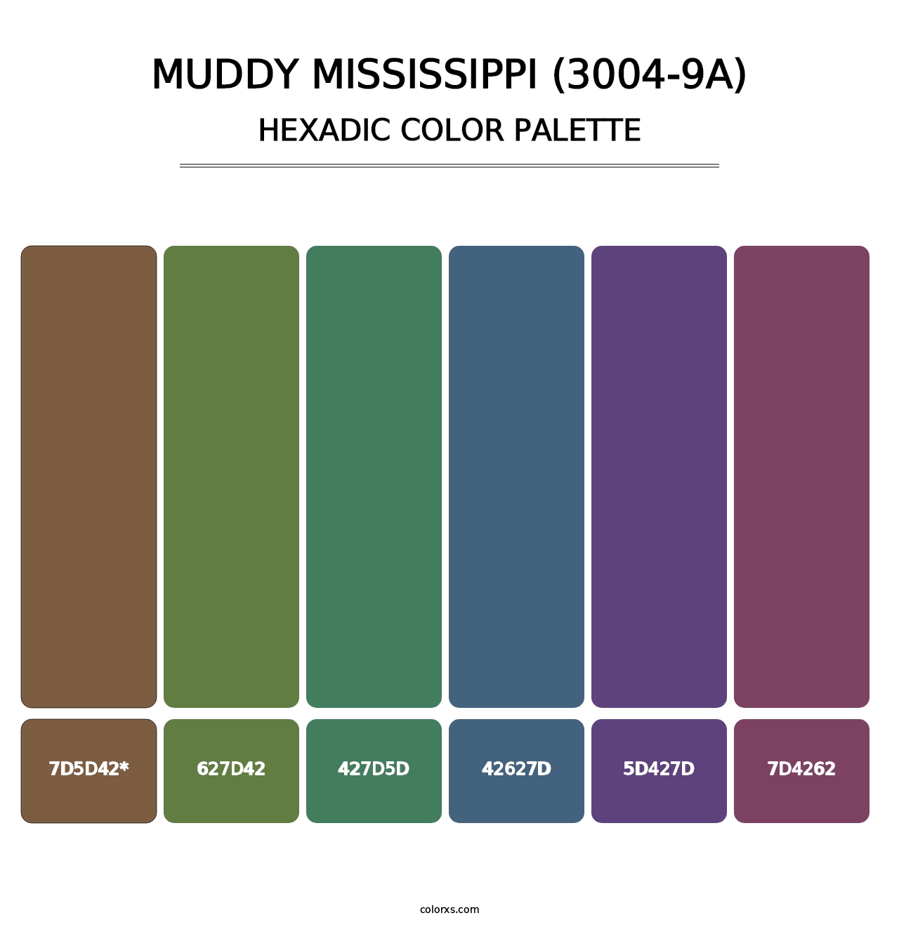 Muddy Mississippi (3004-9A) - Hexadic Color Palette