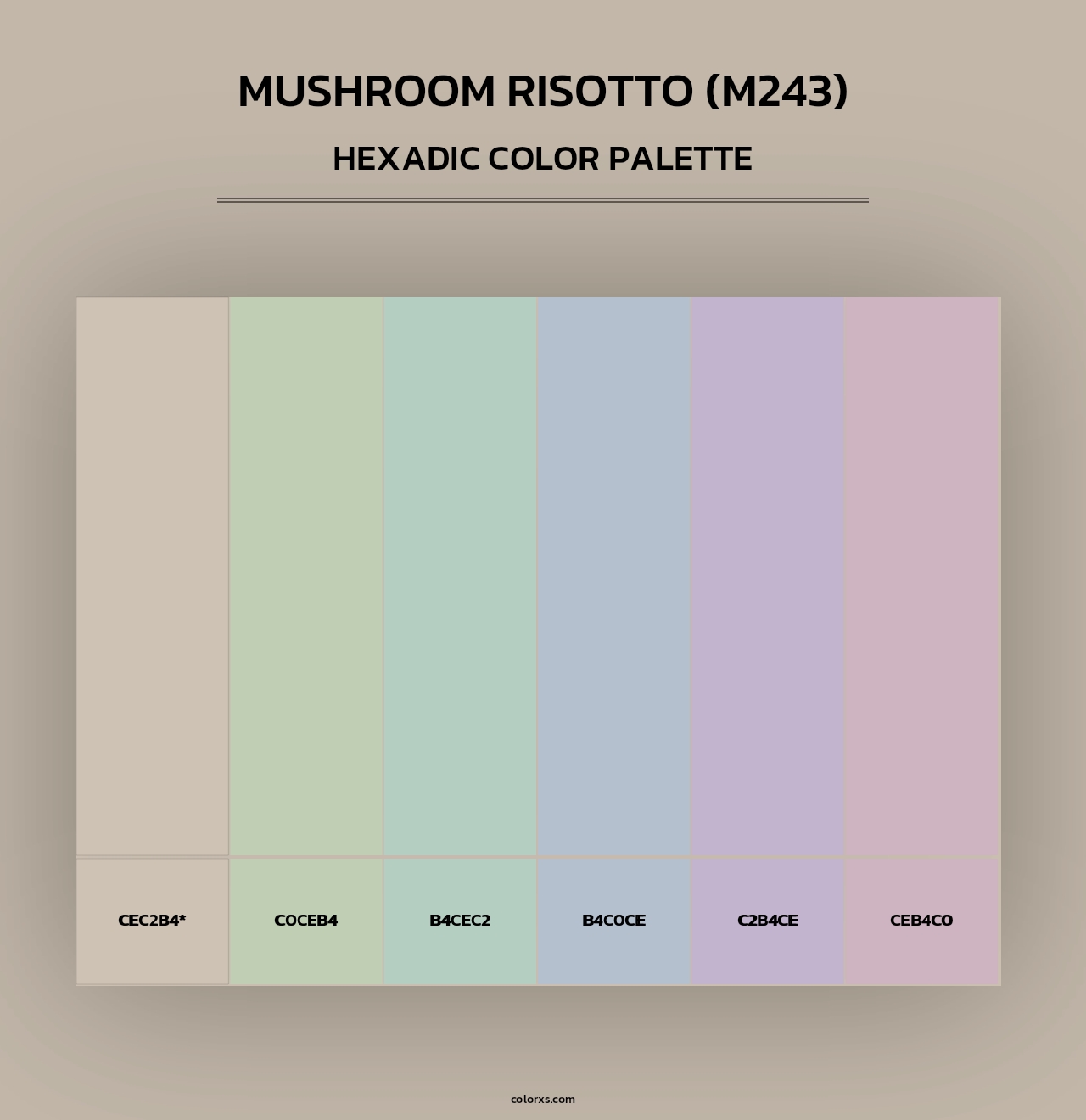 Mushroom Risotto (M243) - Hexadic Color Palette