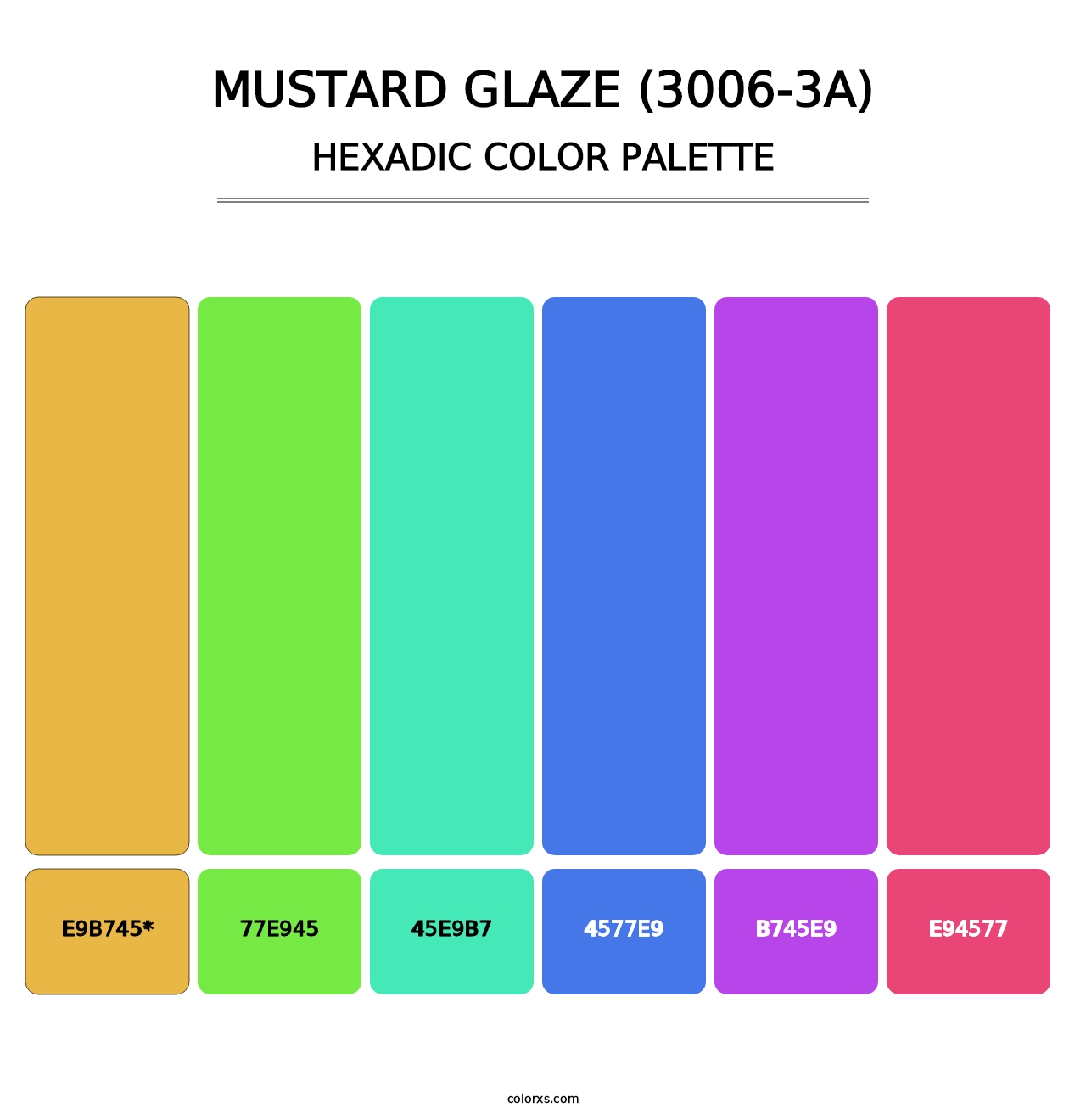 Mustard Glaze (3006-3A) - Hexadic Color Palette