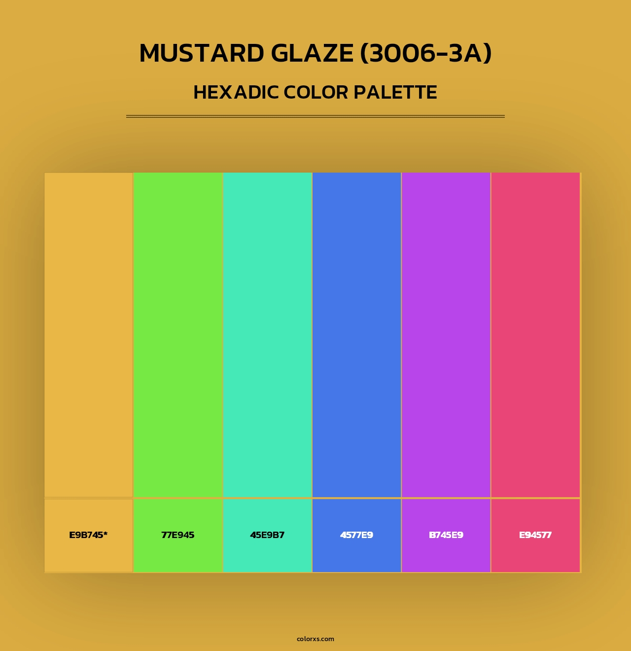 Mustard Glaze (3006-3A) - Hexadic Color Palette