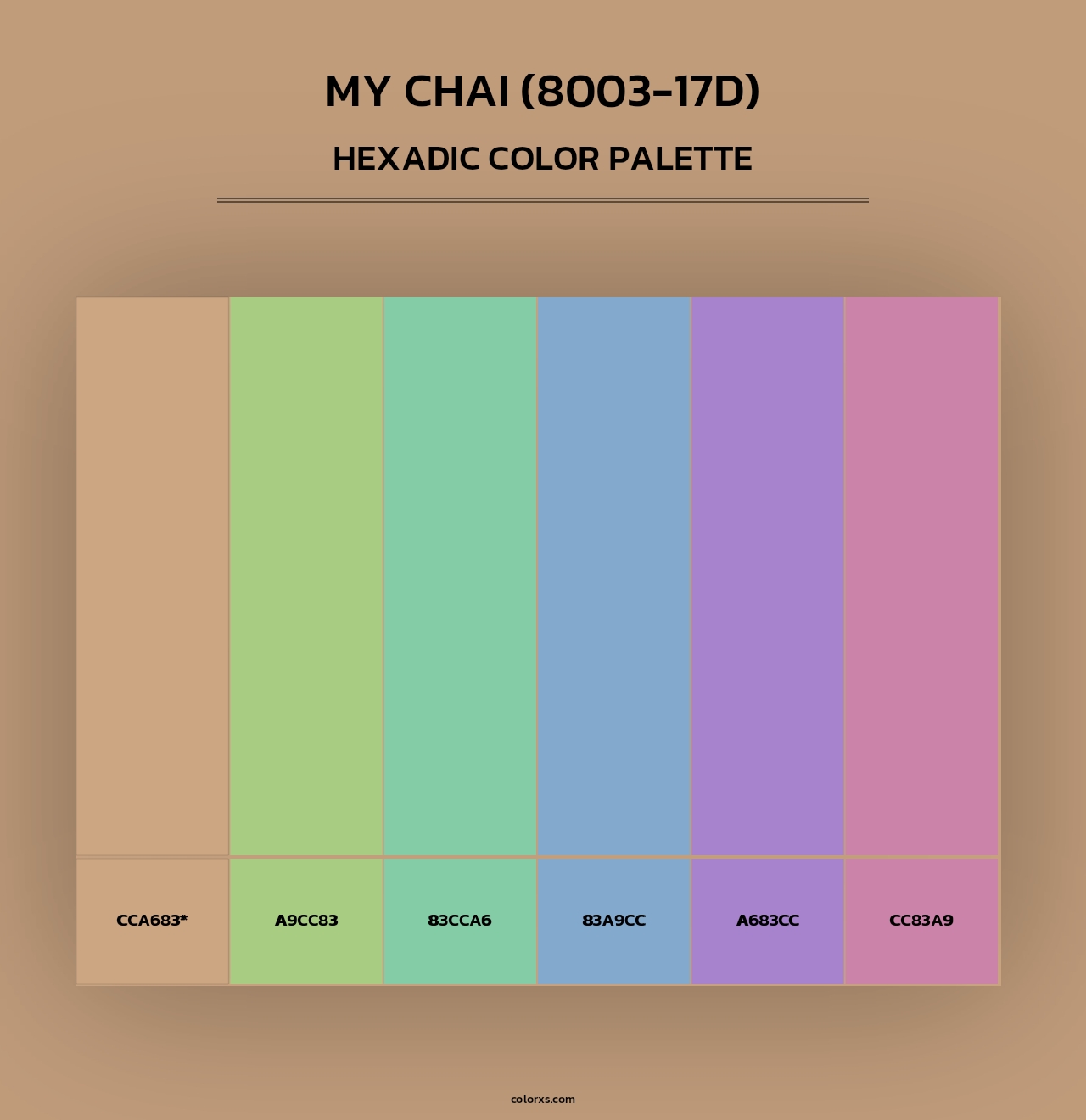 My Chai (8003-17D) - Hexadic Color Palette
