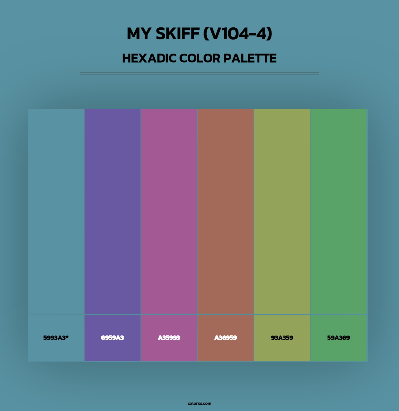 My Skiff (V104-4) - Hexadic Color Palette
