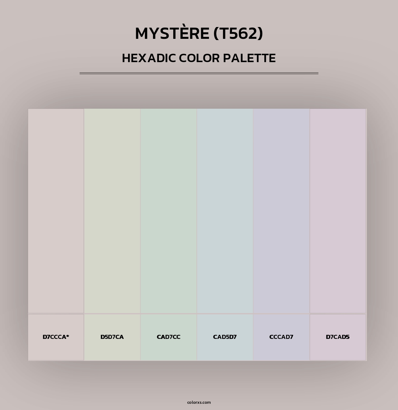 Mystère (T562) - Hexadic Color Palette