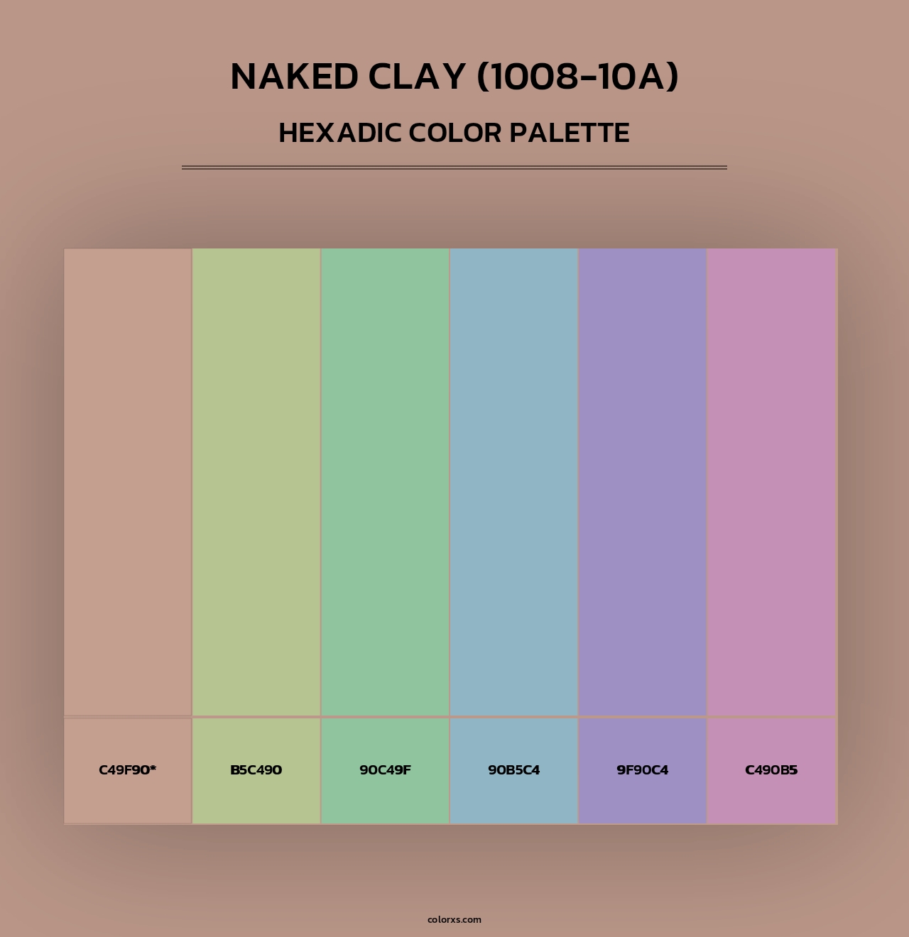 Naked Clay (1008-10A) - Hexadic Color Palette