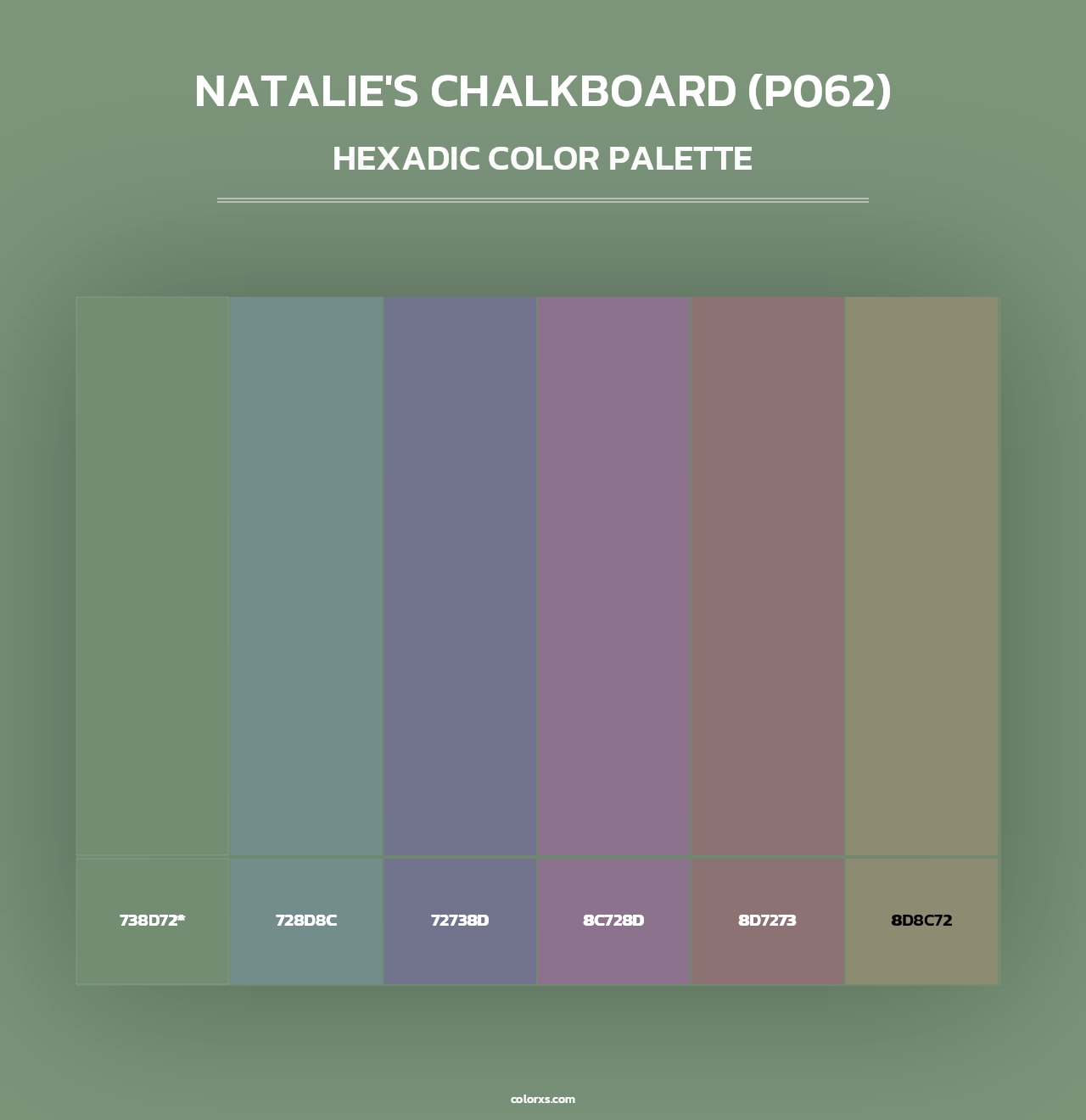 Natalie's Chalkboard (P062) - Hexadic Color Palette