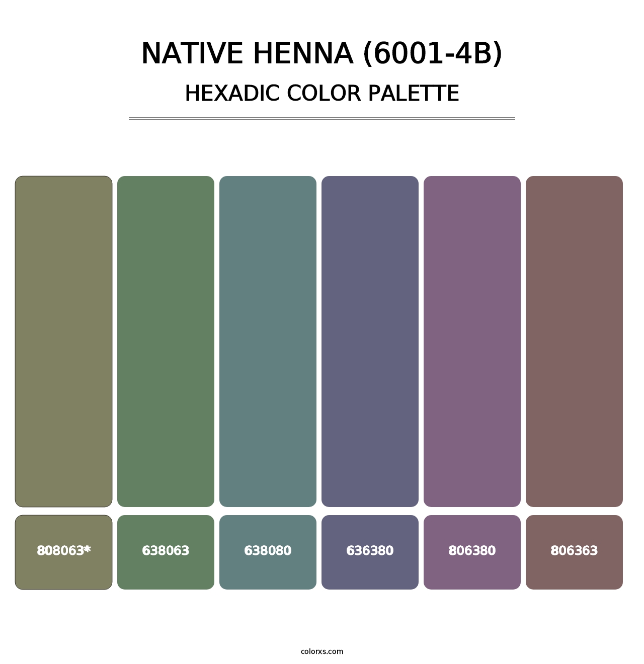Native Henna (6001-4B) - Hexadic Color Palette