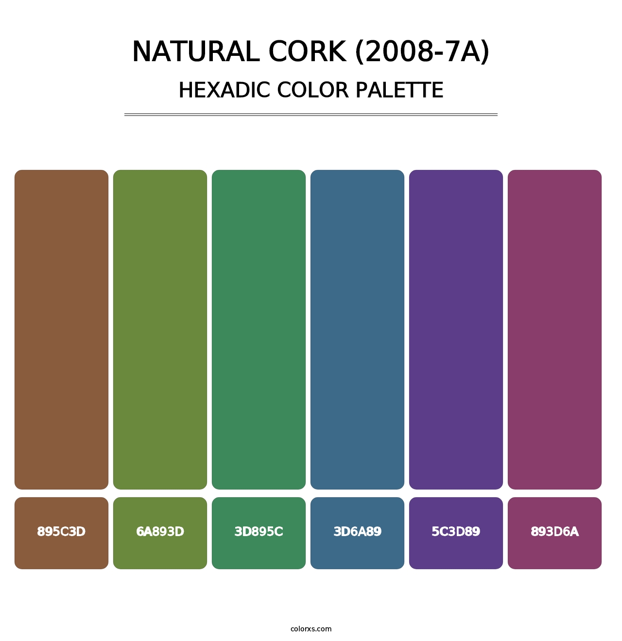 Natural Cork (2008-7A) - Hexadic Color Palette