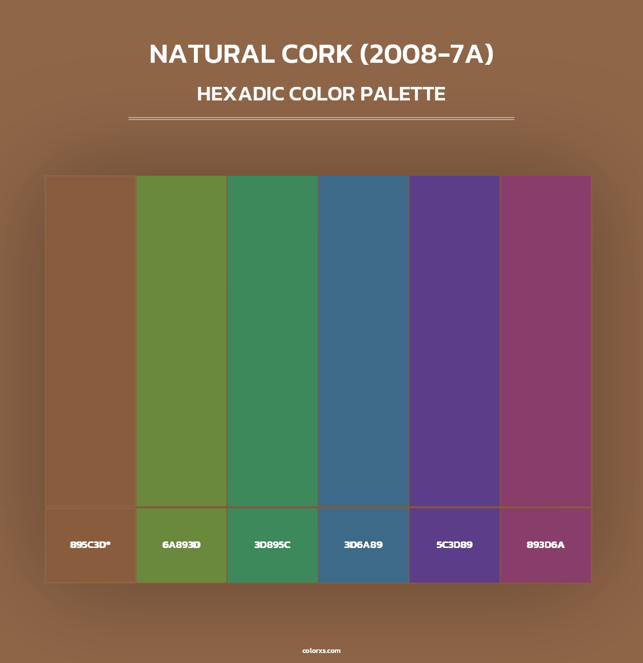 Natural Cork (2008-7A) - Hexadic Color Palette