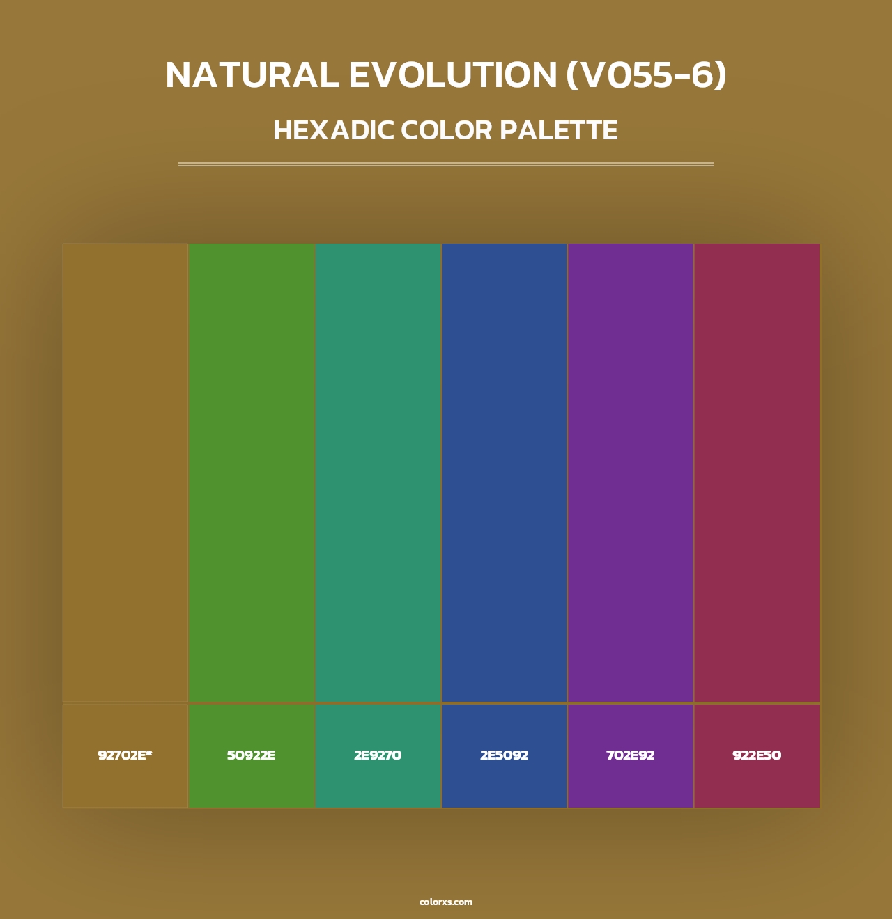 Natural Evolution (V055-6) - Hexadic Color Palette