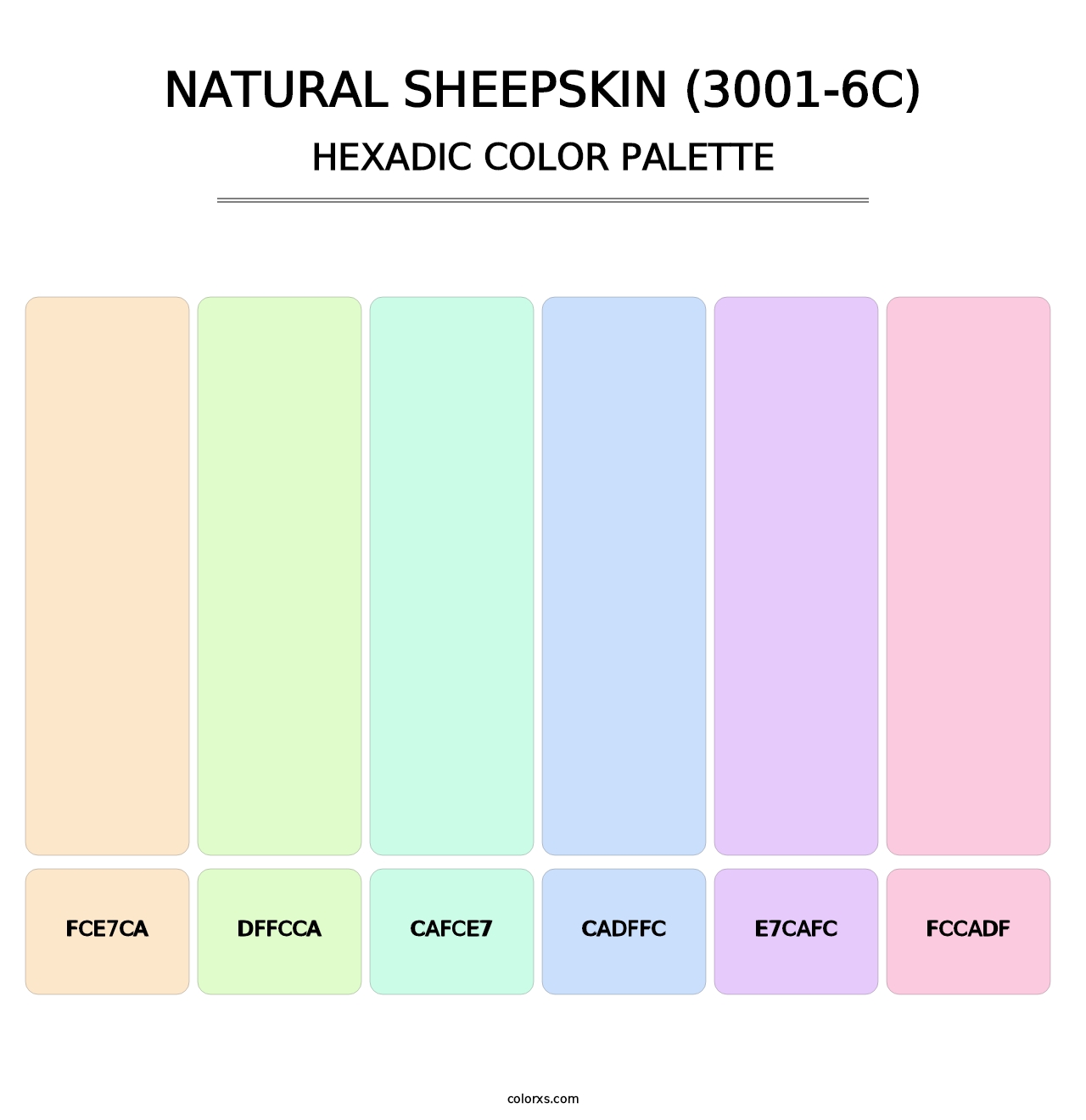Natural Sheepskin (3001-6C) - Hexadic Color Palette