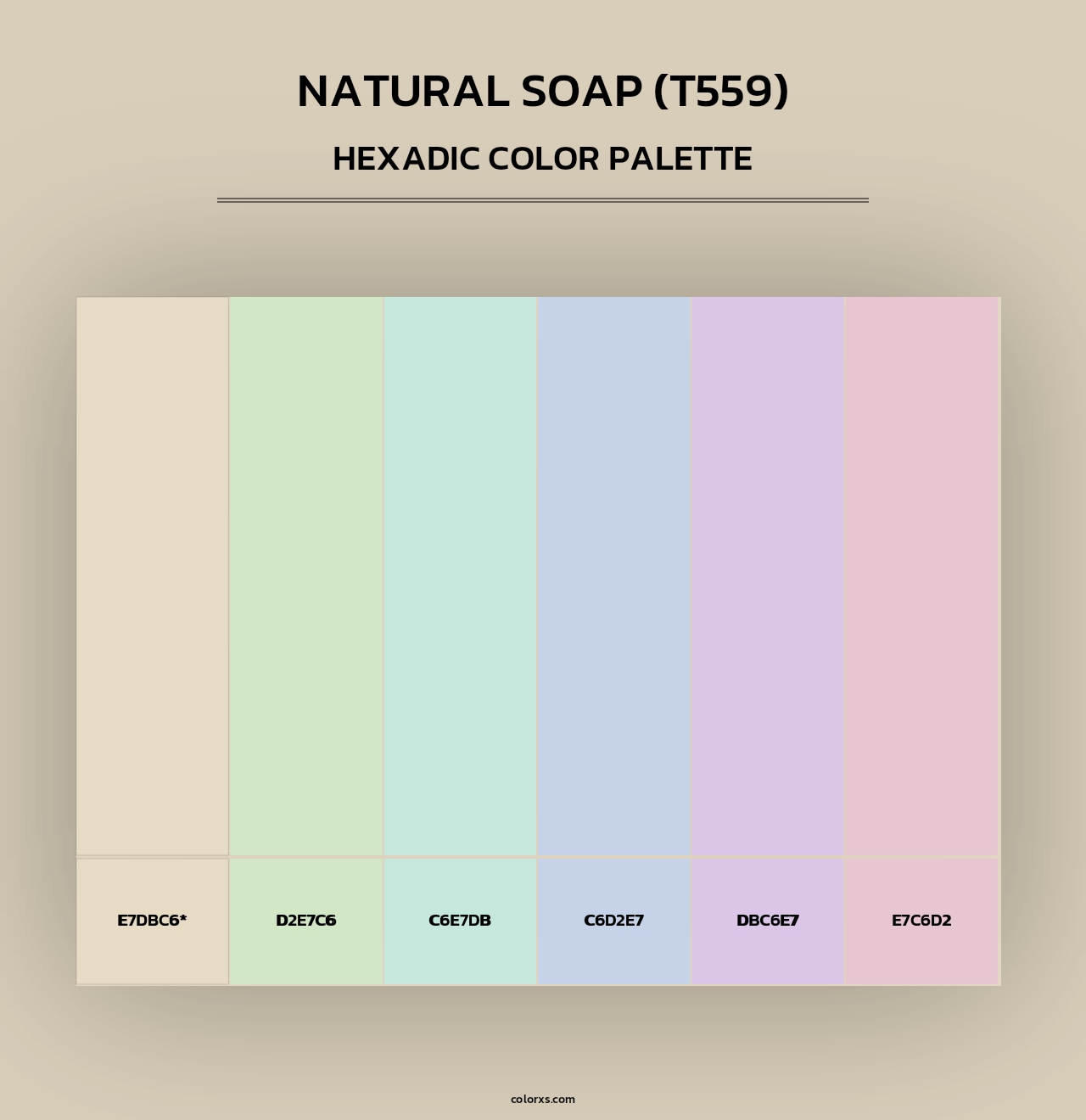 Natural Soap (T559) - Hexadic Color Palette