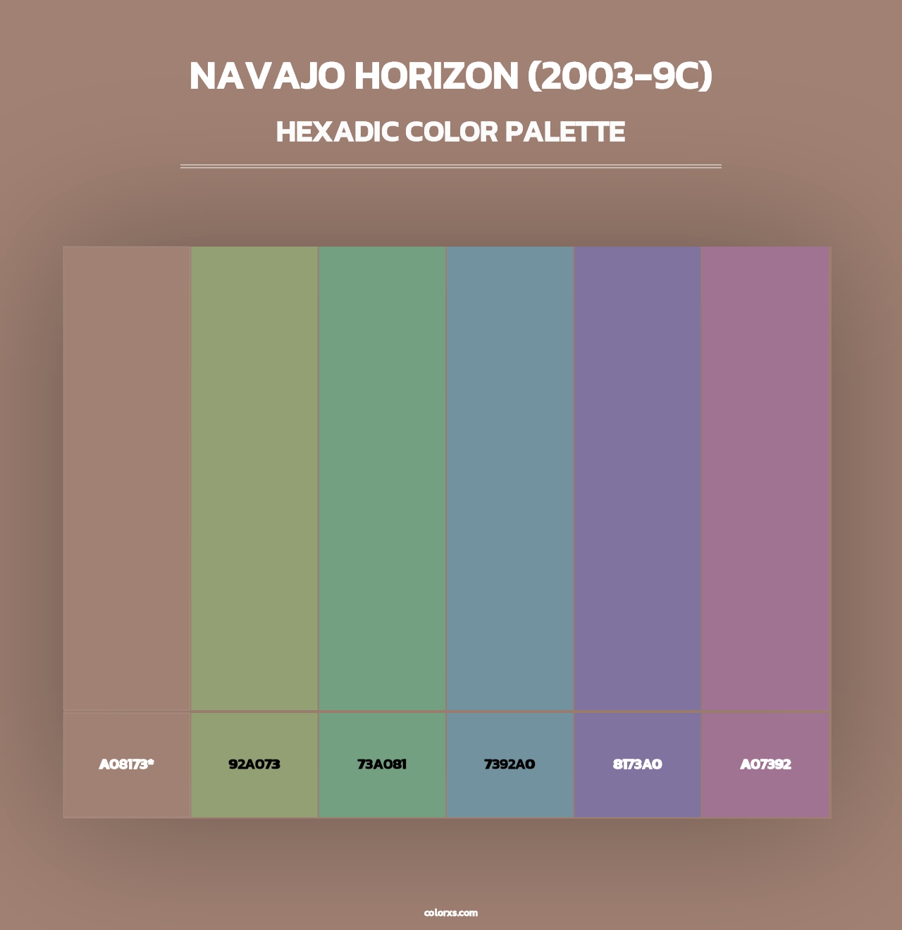 Navajo Horizon (2003-9C) - Hexadic Color Palette