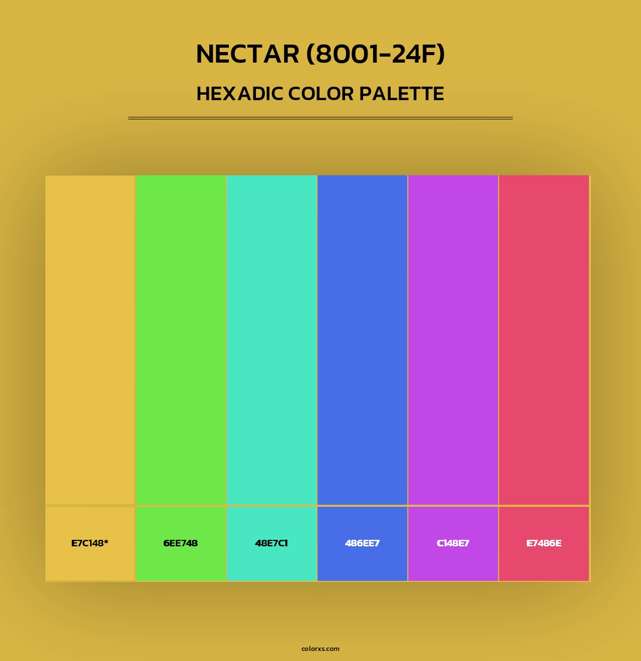 Nectar (8001-24F) - Hexadic Color Palette